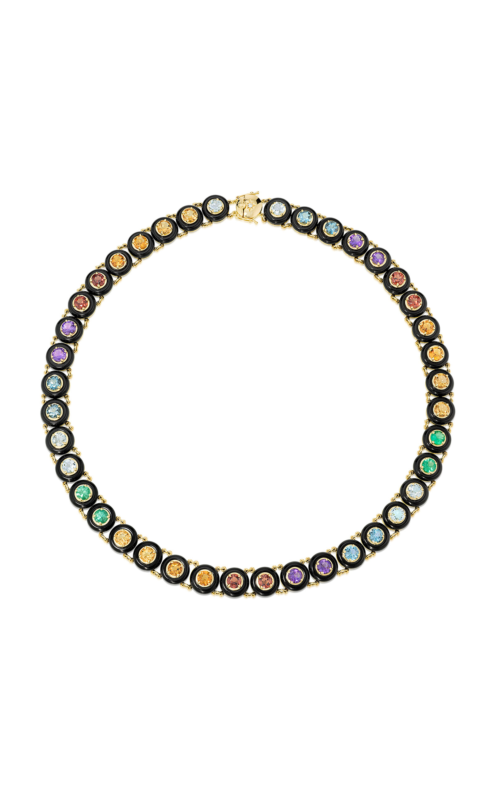 Sauer 18k Yellow Gold Mathilda Necklace In Multi