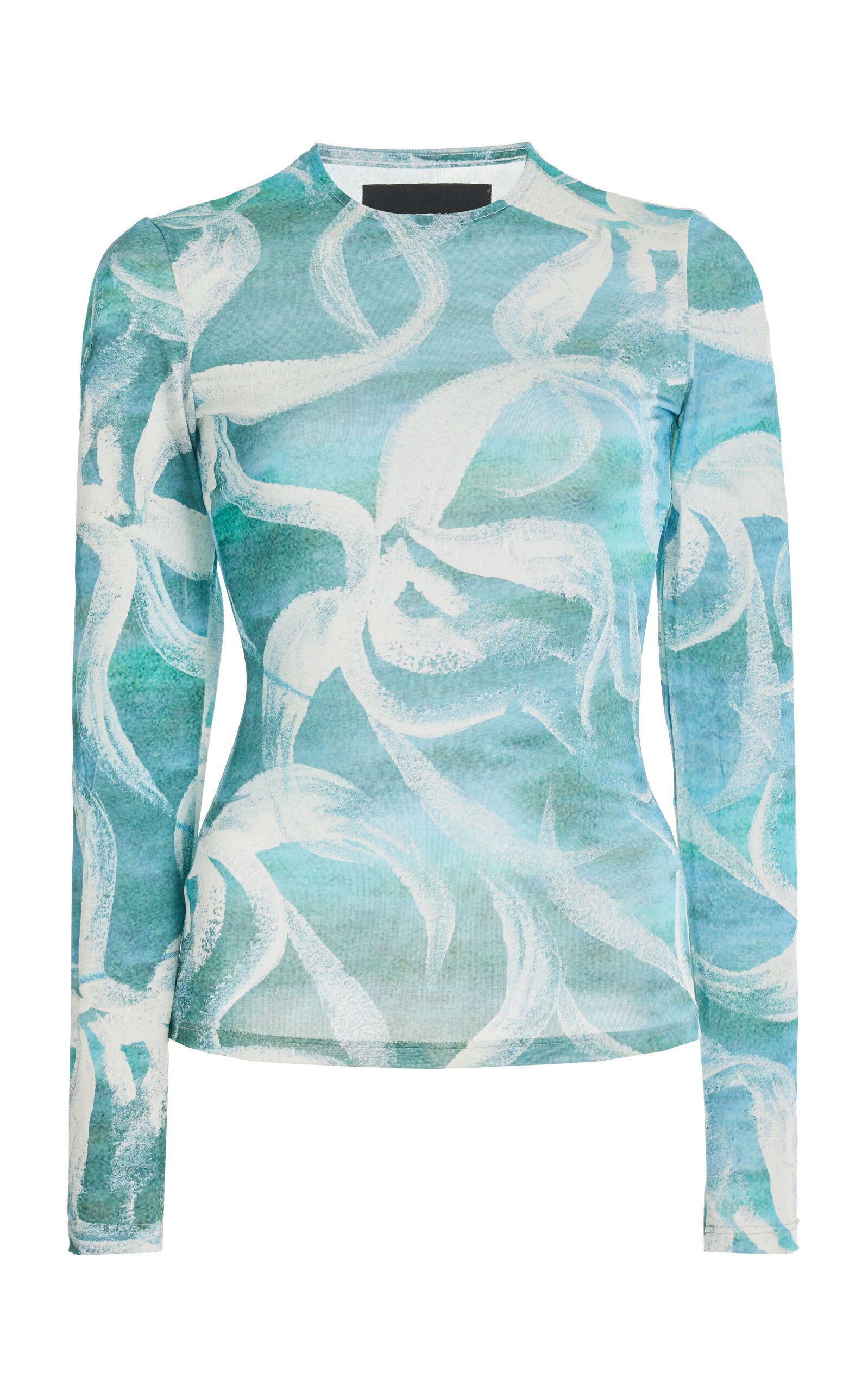 LOUISA BALLOU PRINTED MESH TOP