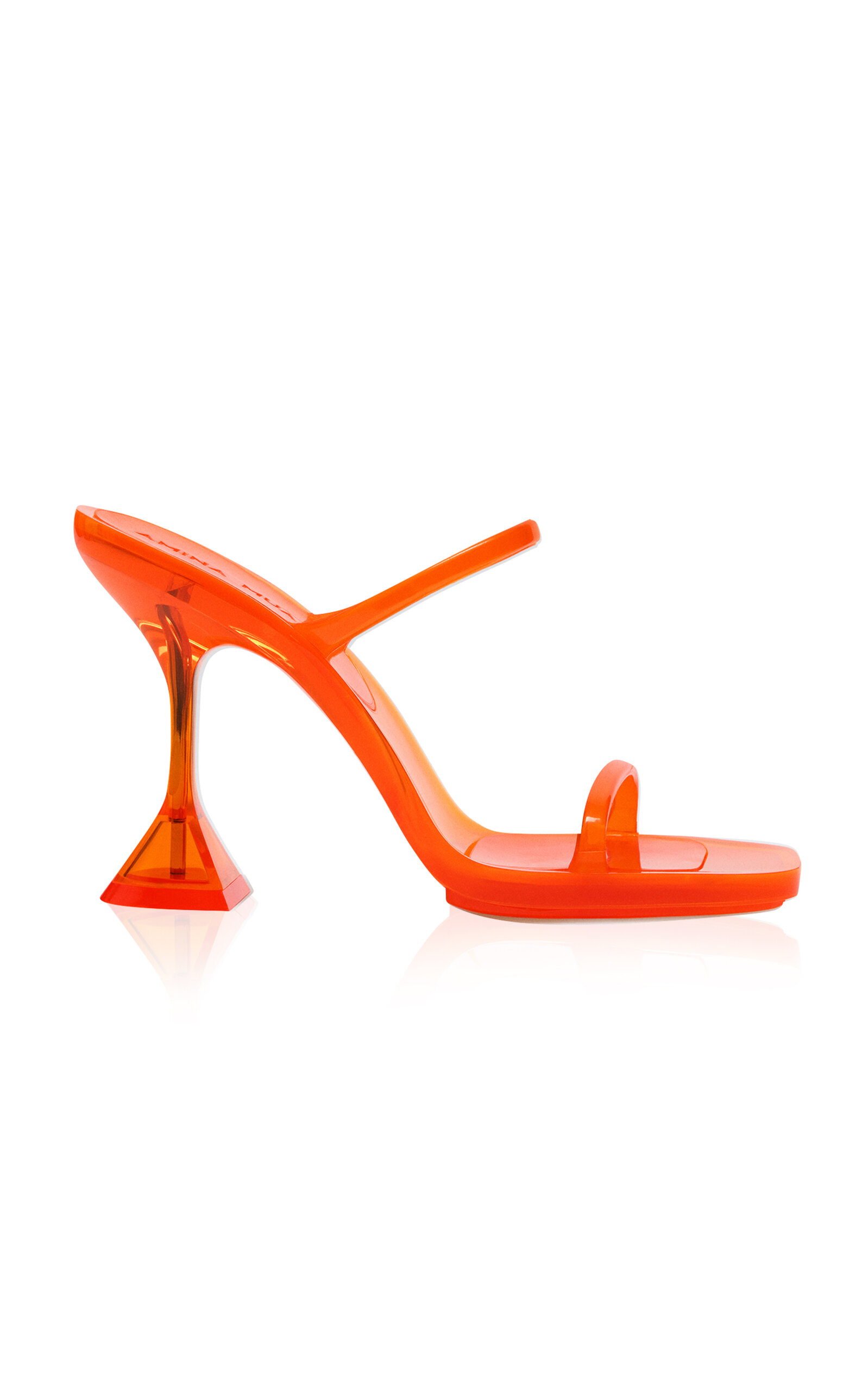 Shop Amina Muaddi Brito Pvc Sandals In Orange