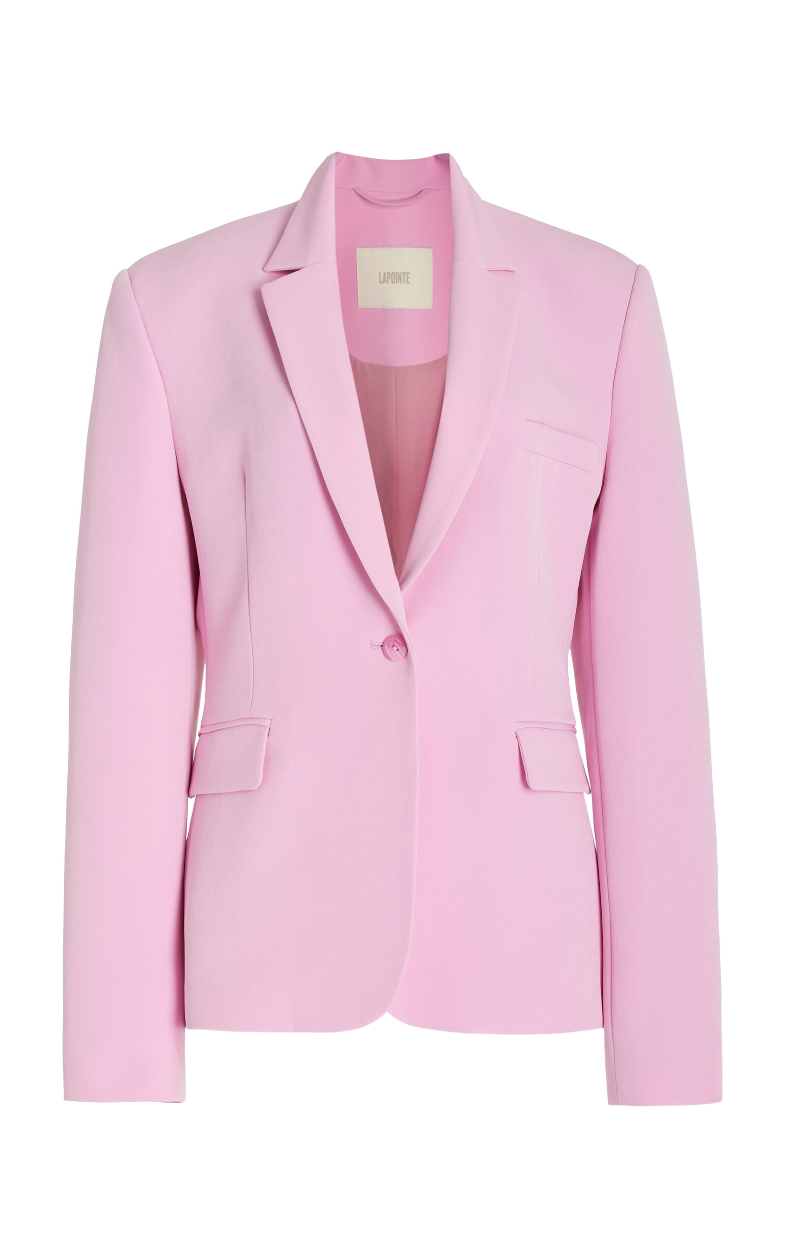 LAPOINTE SINGLE-BREASTED MATTE CREPE BLAZER