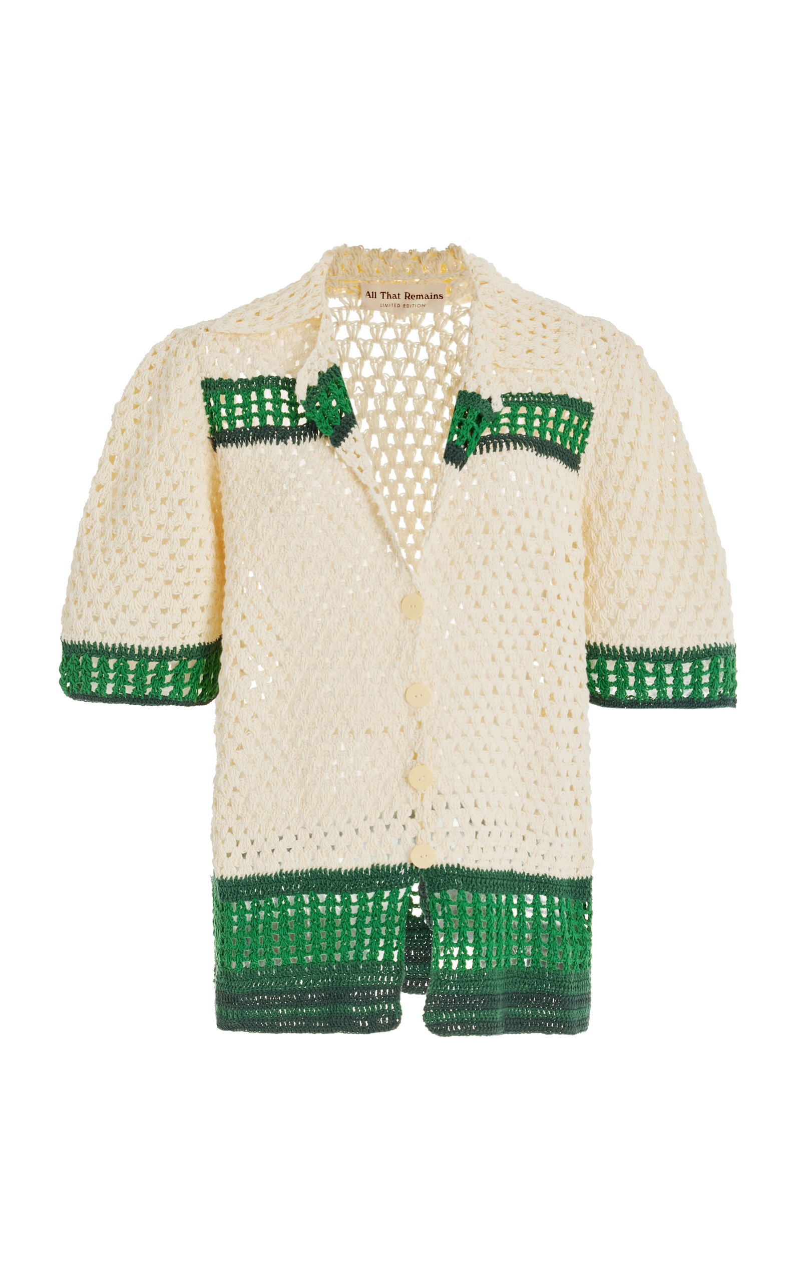 Exclusive Zippy Oversized Crocheted Cotton Shirt