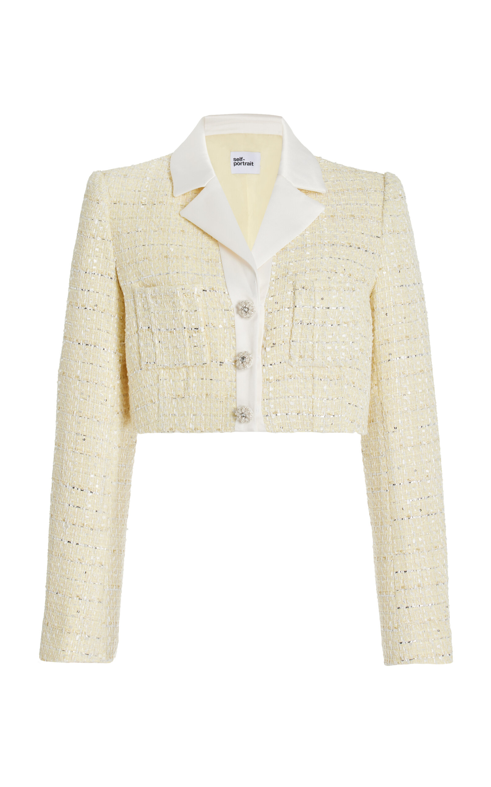 SELF-PORTRAIT BOUCLE CROPPED JACKET