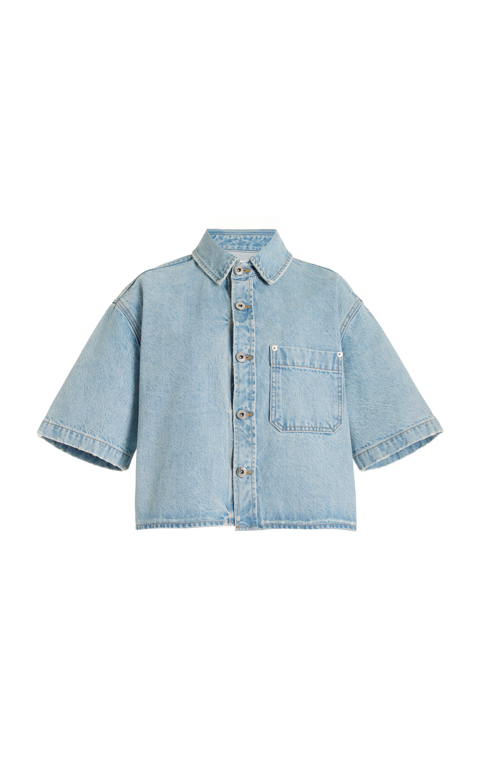 SLVRLAKE Short-sleeved Denim Shirt - Blue