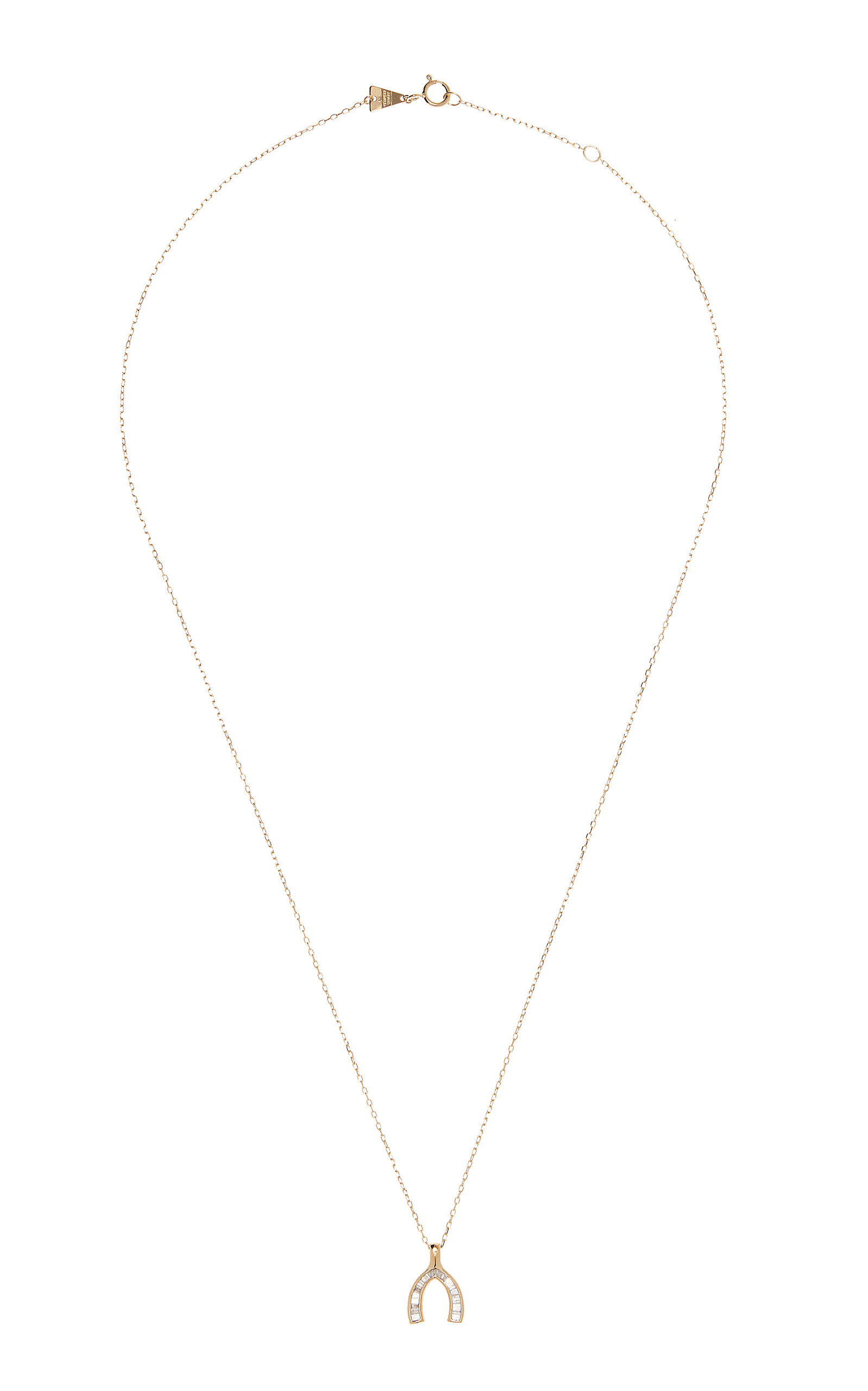 Adina Reyter Women's Wishbone 14k Yellow Gold Diamond Necklace | ModeSens