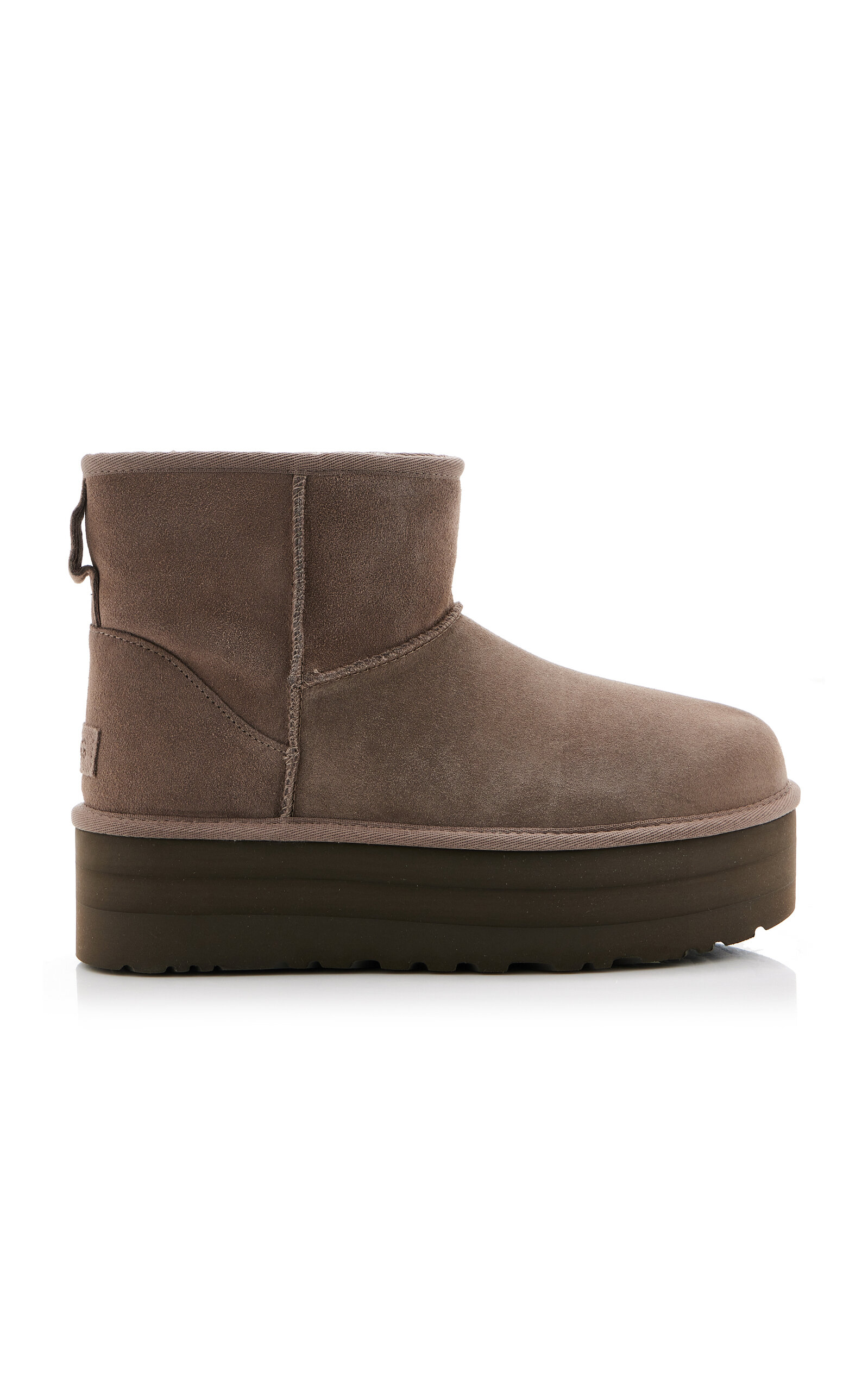 UGG CLASSIC MINI PLATFORM SHEARLING ANKLE BOOTS