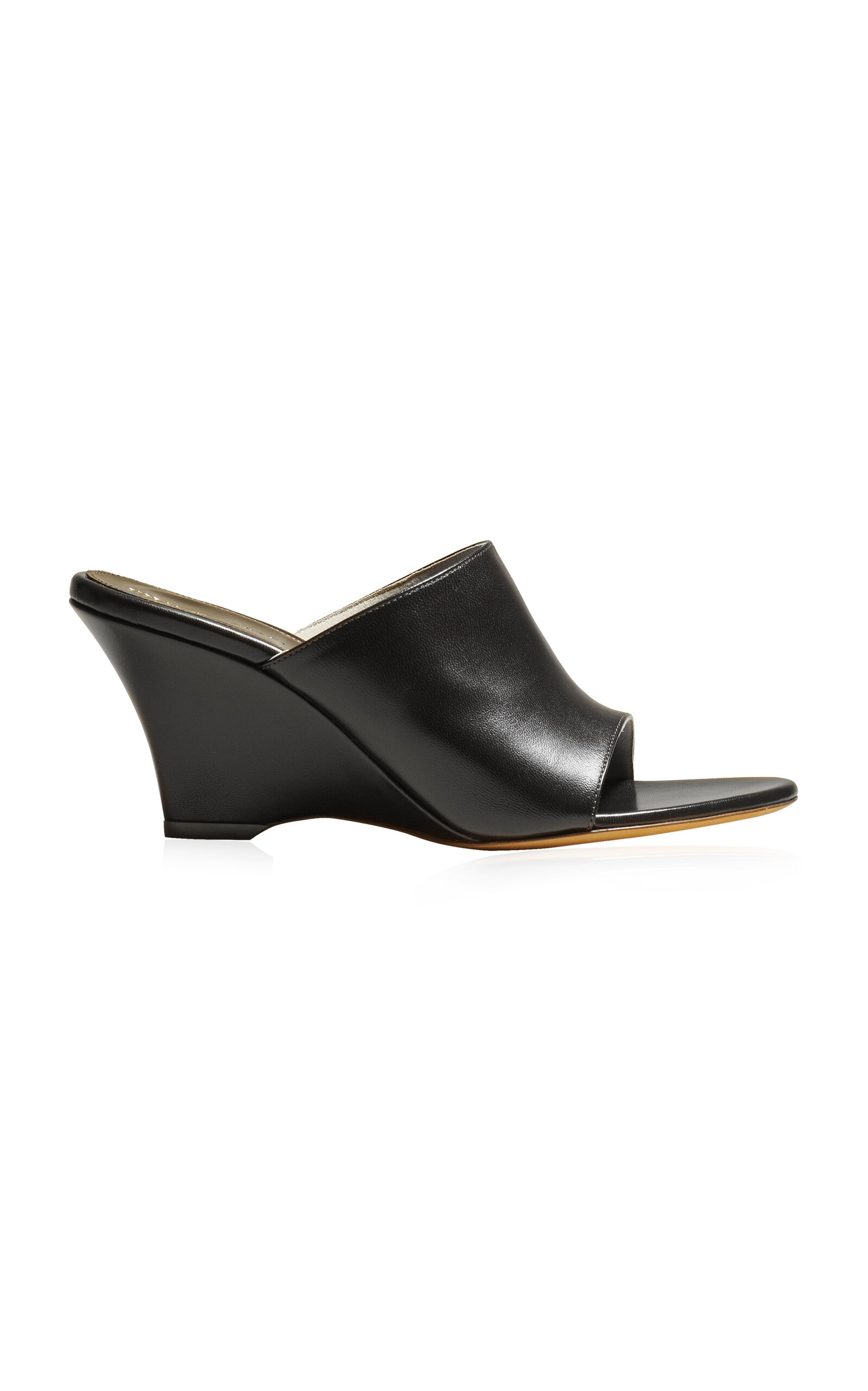 Khaite Women's Marion Wedge Leather Sandals In Black | ModeSens