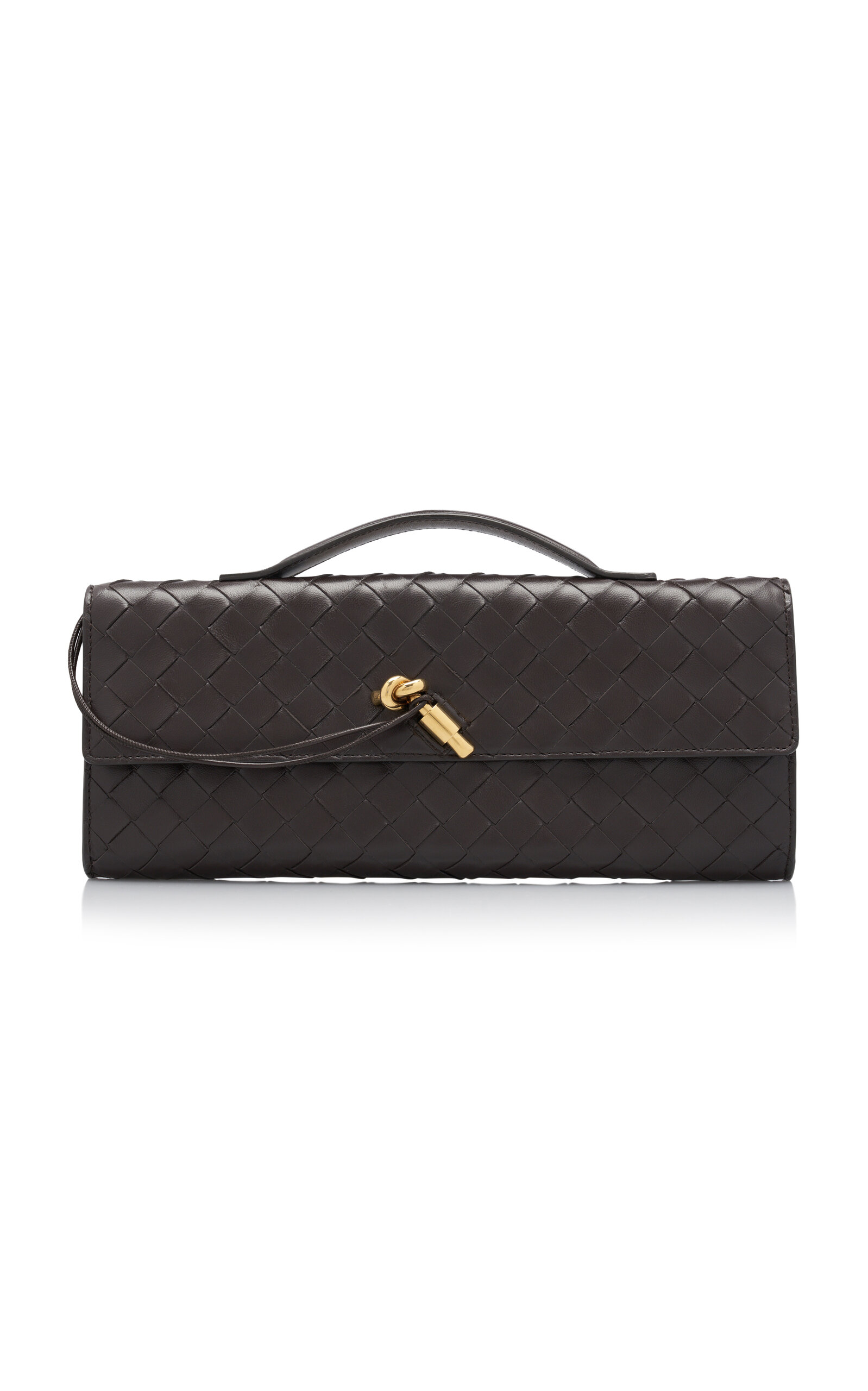 Knot Long Intrecciato Leather Clutch