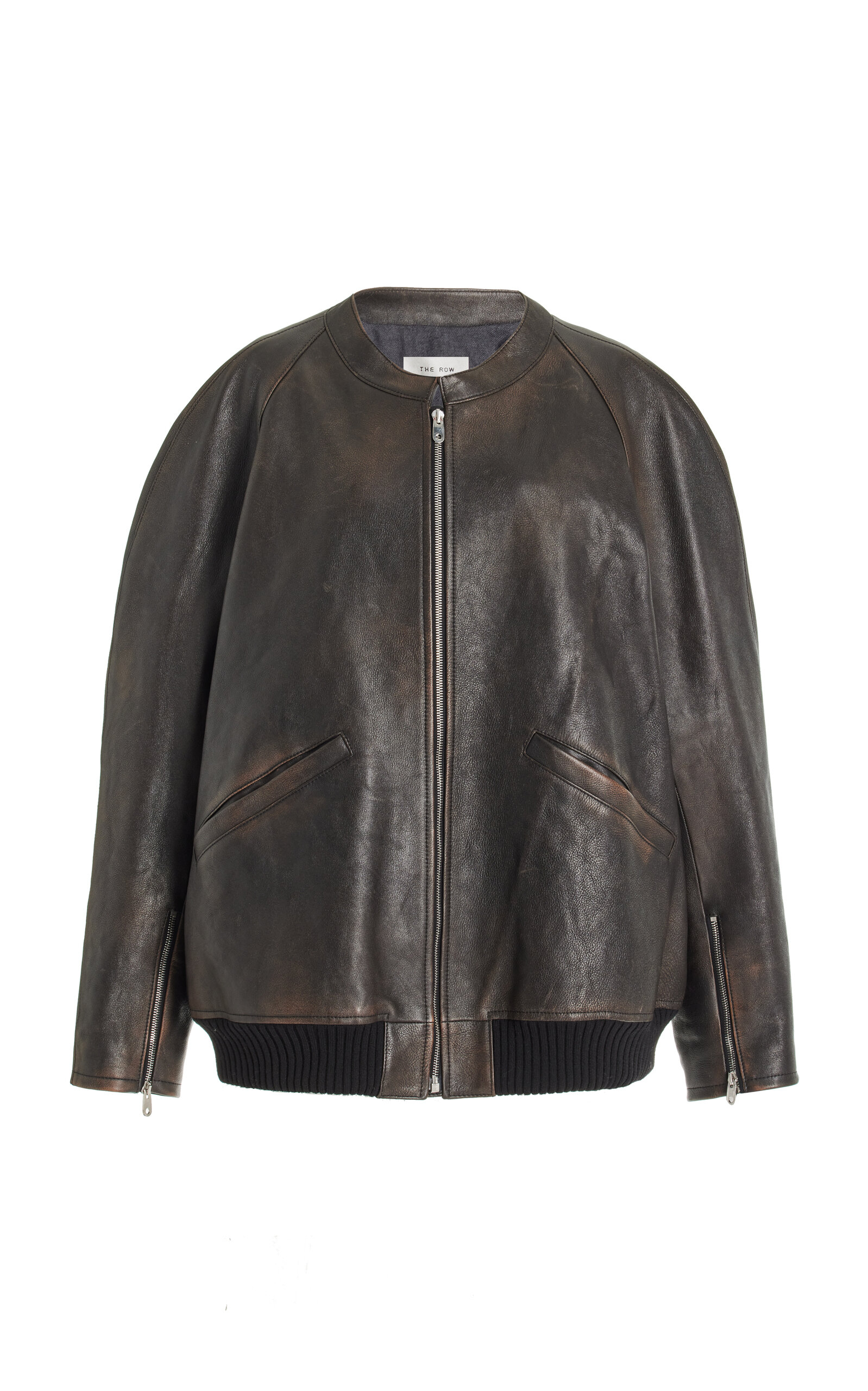 The Row Kengia Oversized Leather Jacket Smart Closet