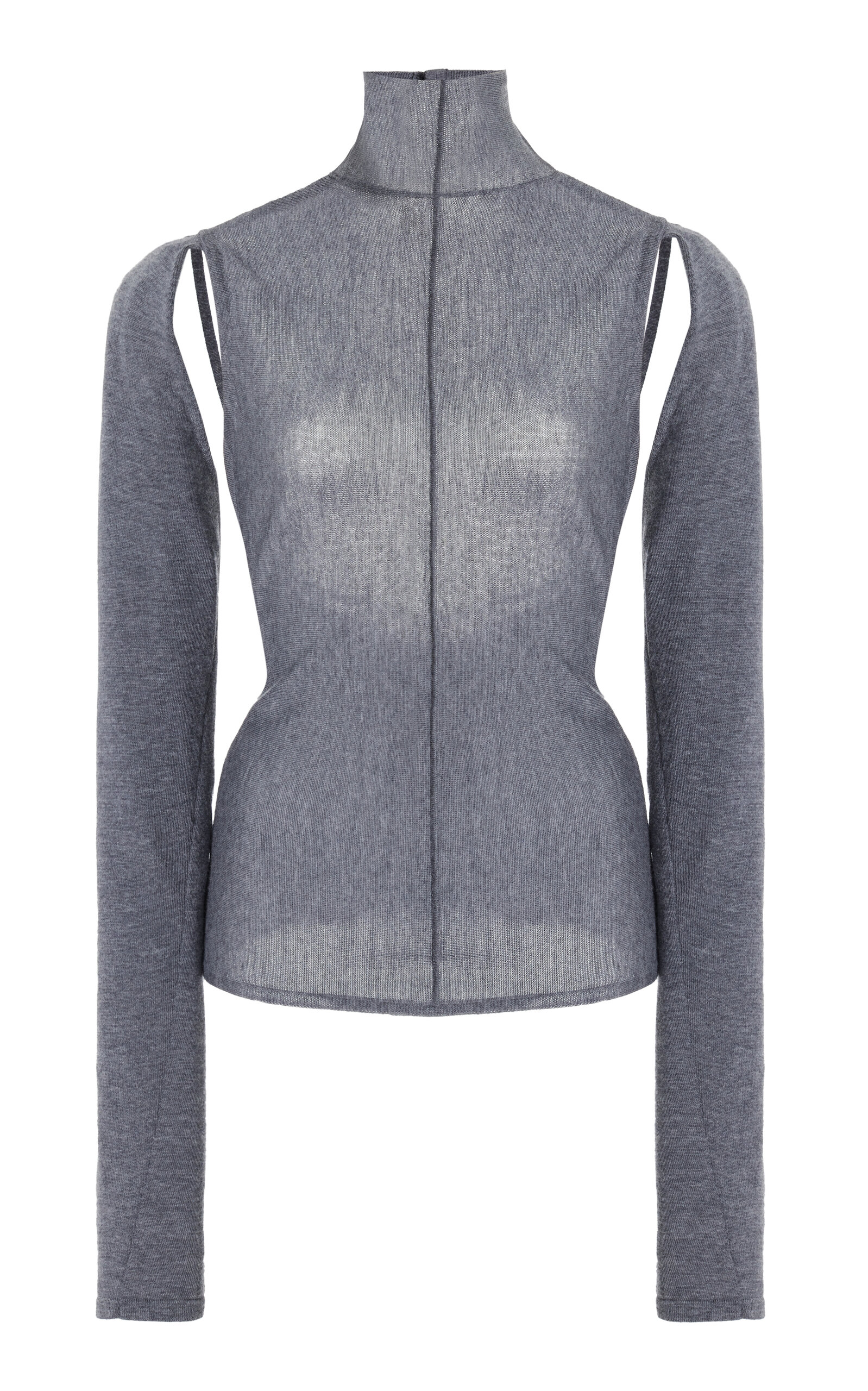 Khaite Marlowe Cutout Wool Jumper In Grey