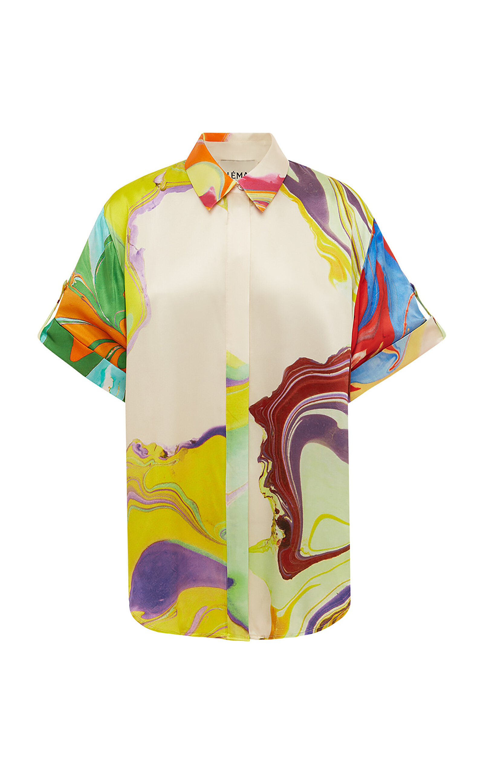 Alemais Women's Luca Silk Satin Shirt In Multi | ModeSens