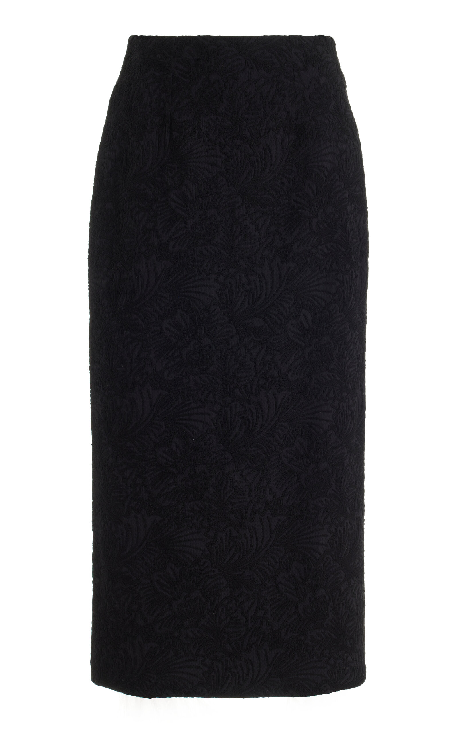 Maeve Organic Cotton Jacquard Midi Skirt