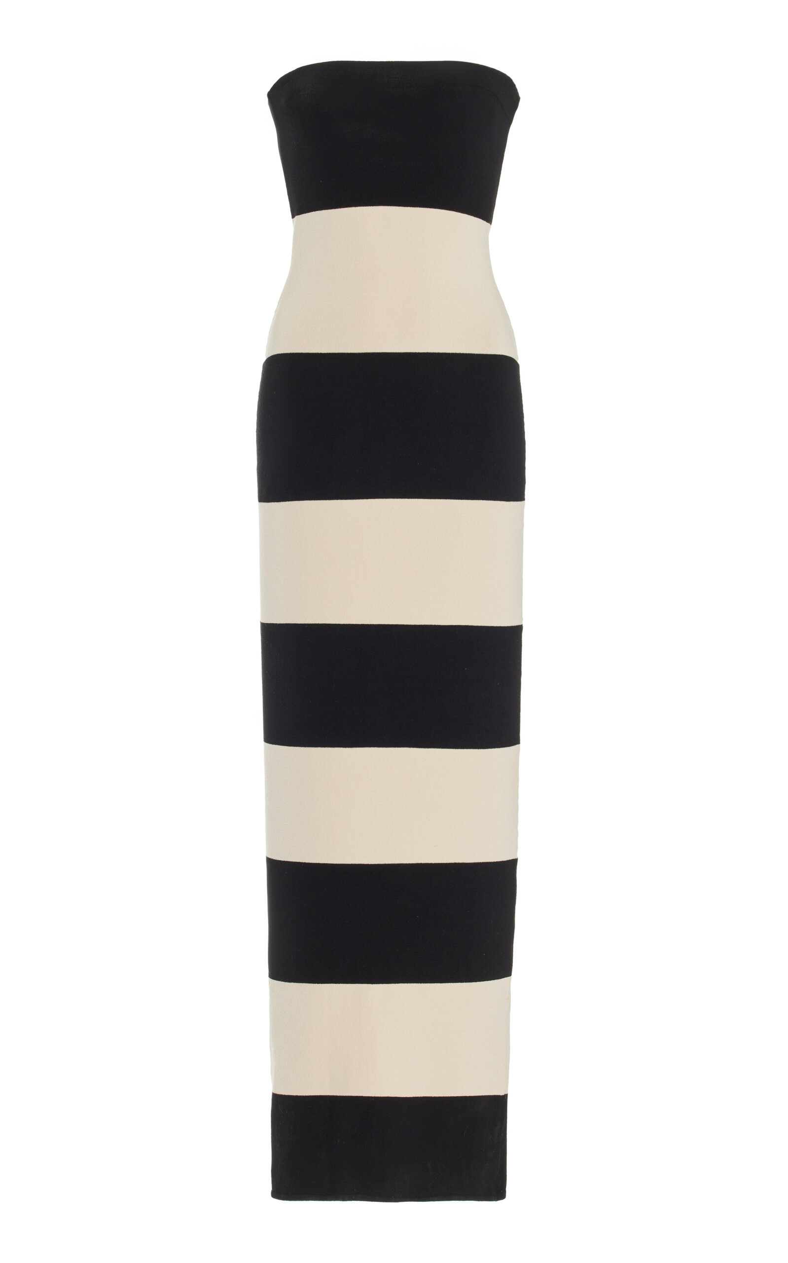 Shop Posse Exclusive Theo Striped Jersey Strapless Maxi Dress