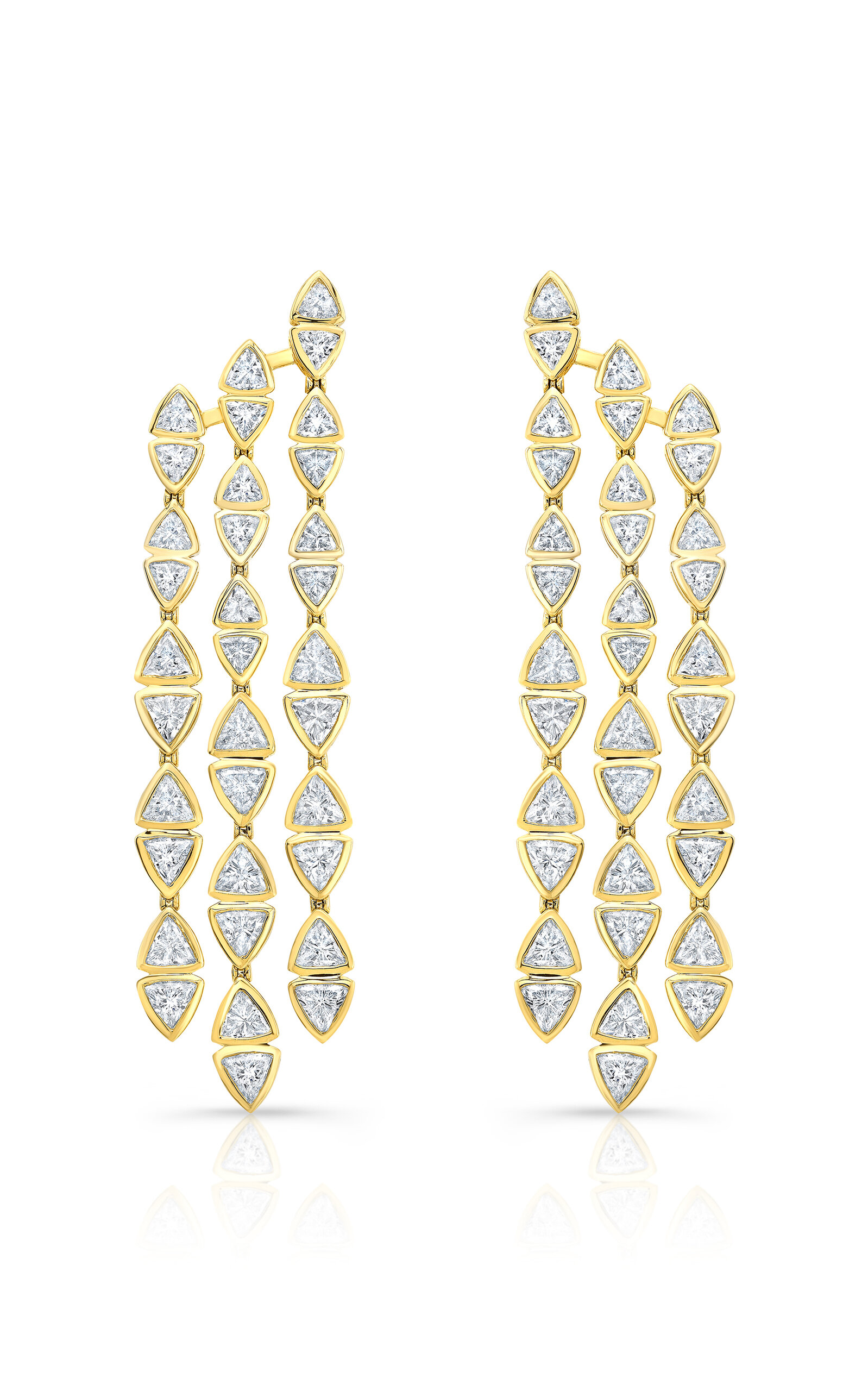 VRAI Duo Drop Earrings | 14K Yellow Gold