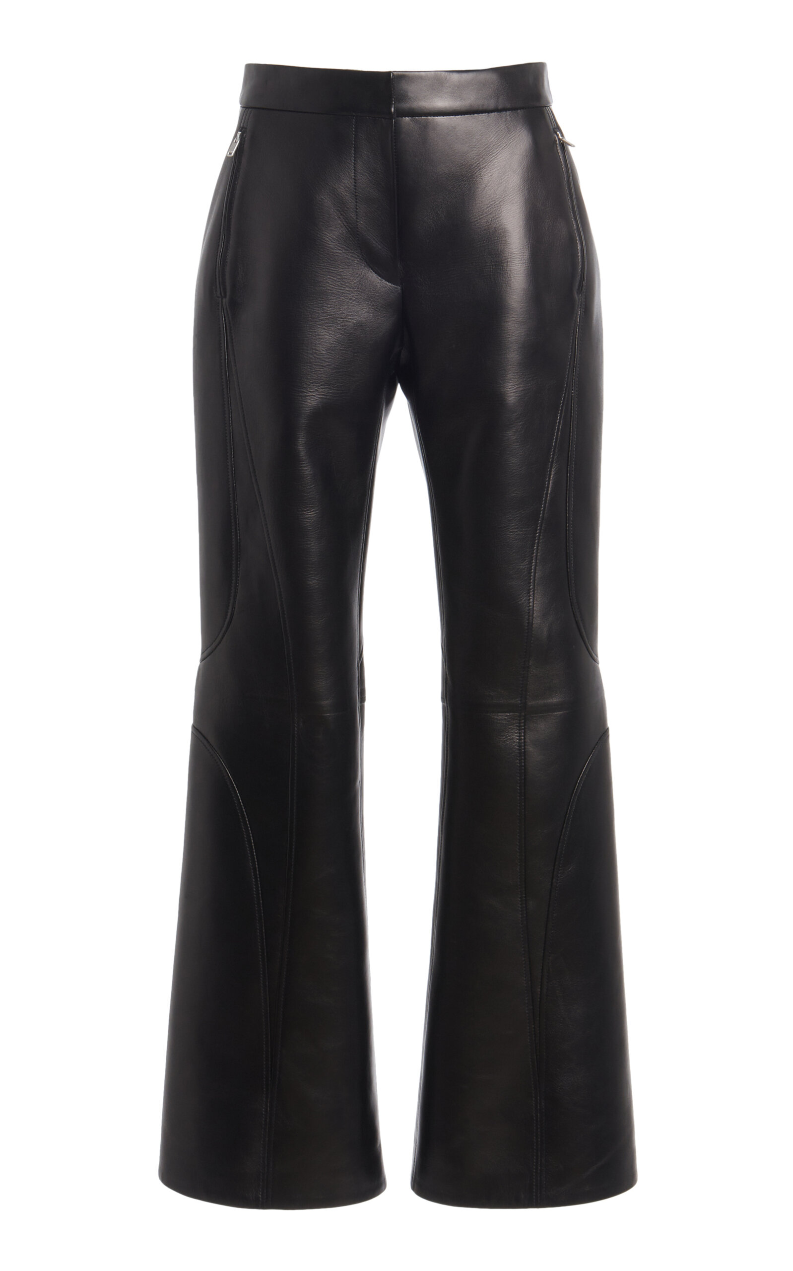 Jil Sander Women's Cropped Leather Pants In Black | ModeSens