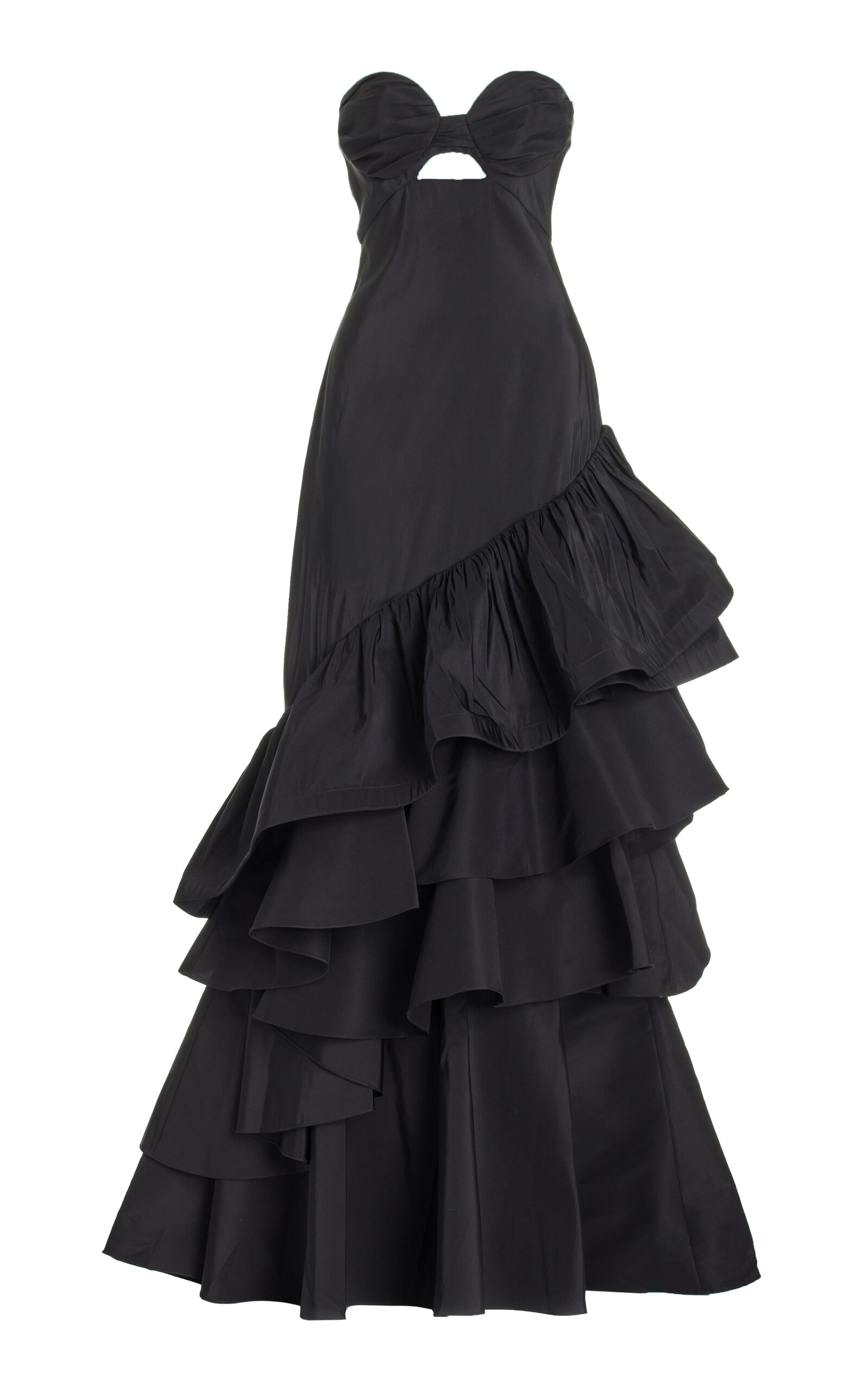 Shop Johanna Ortiz The Art Of Life Tiered Maxi Dress In Black