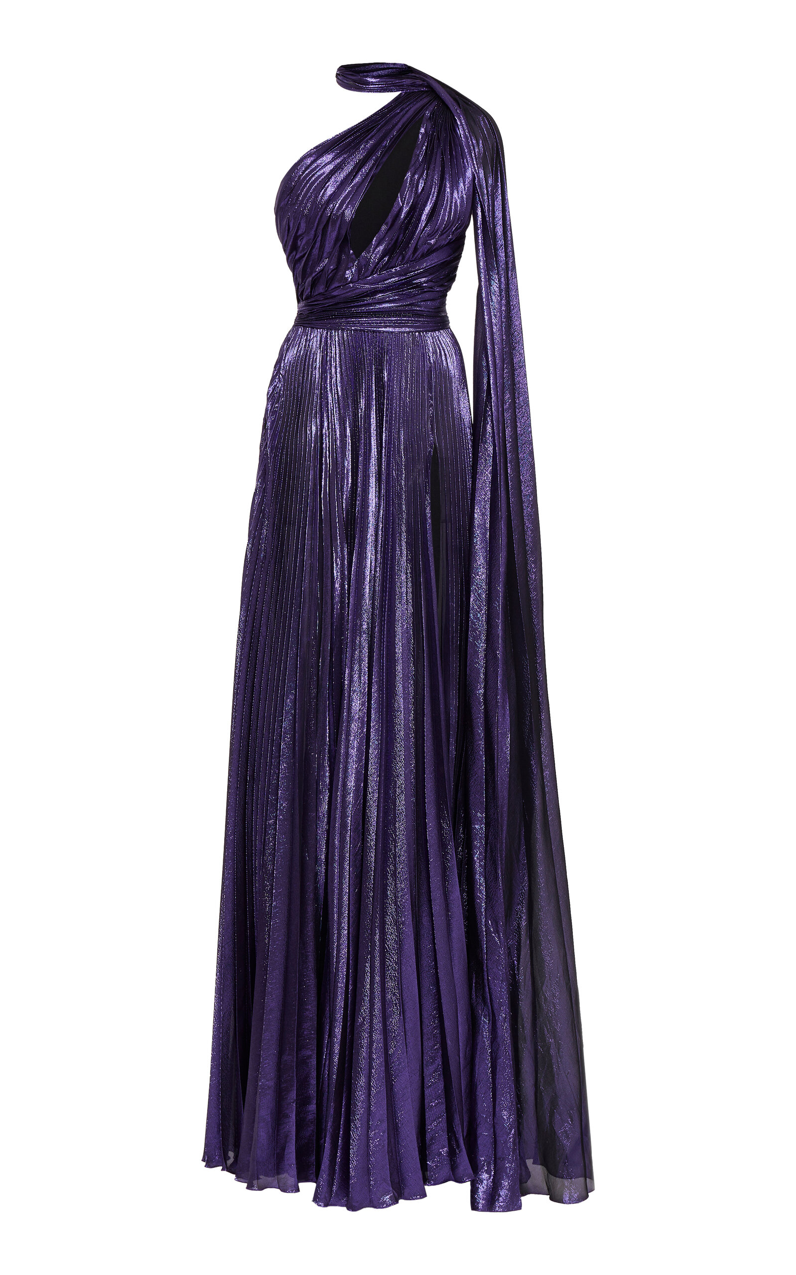 Zuhair Murad Women's Pleated Lamé Gown In Purple