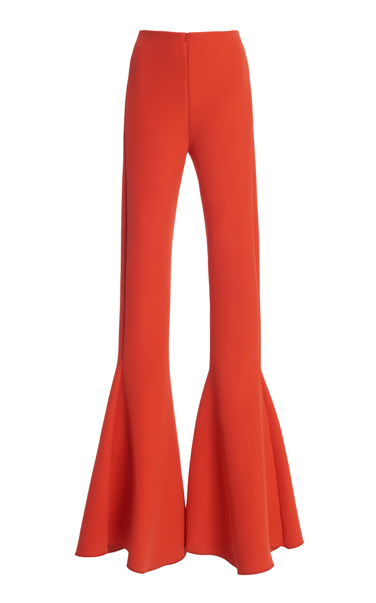 A.w.a.k.e. Flared Crepe Trousers In Red