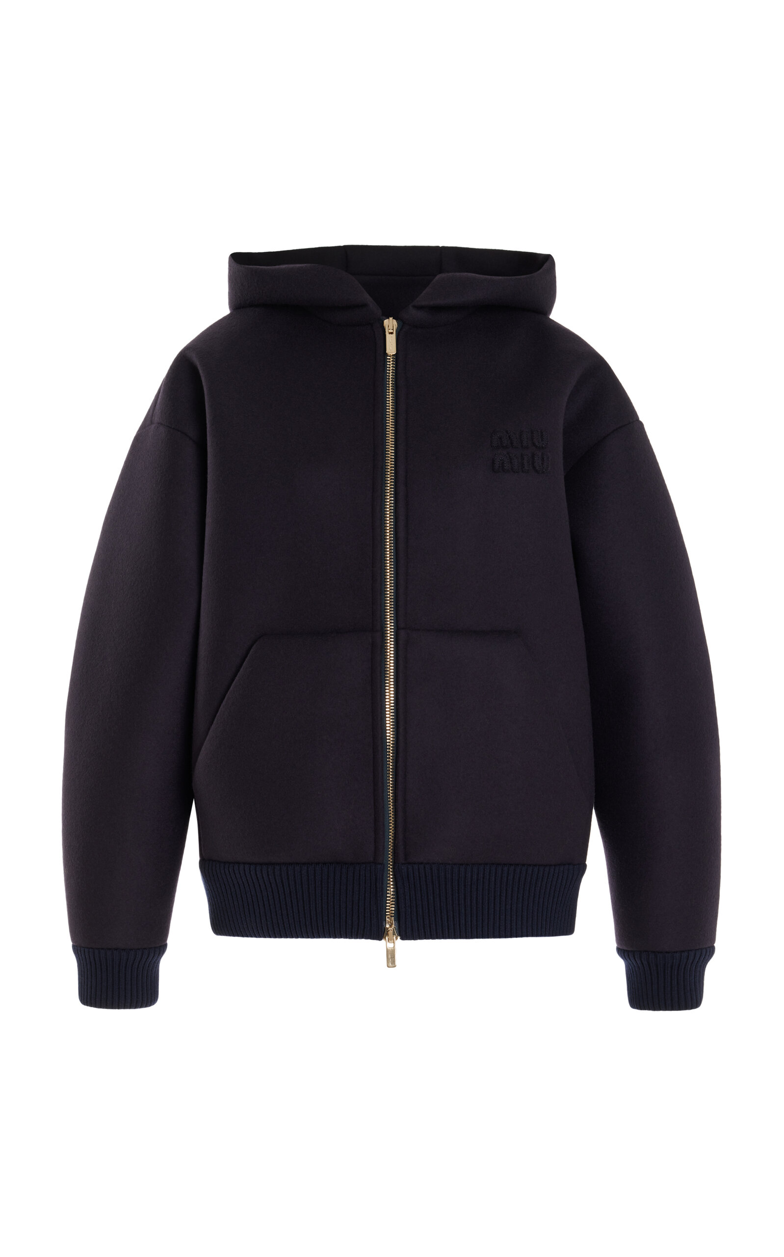 Padded Wool Hoodie