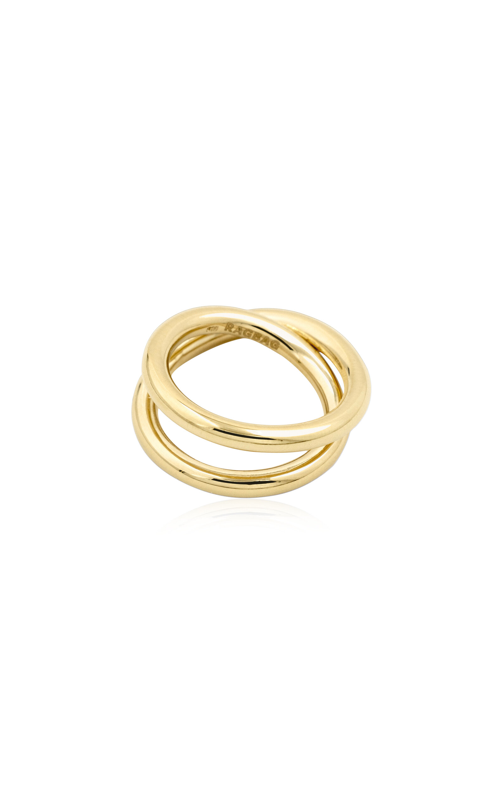 Ragbag Studio Double 18k Gold-plated Ring | ModeSens