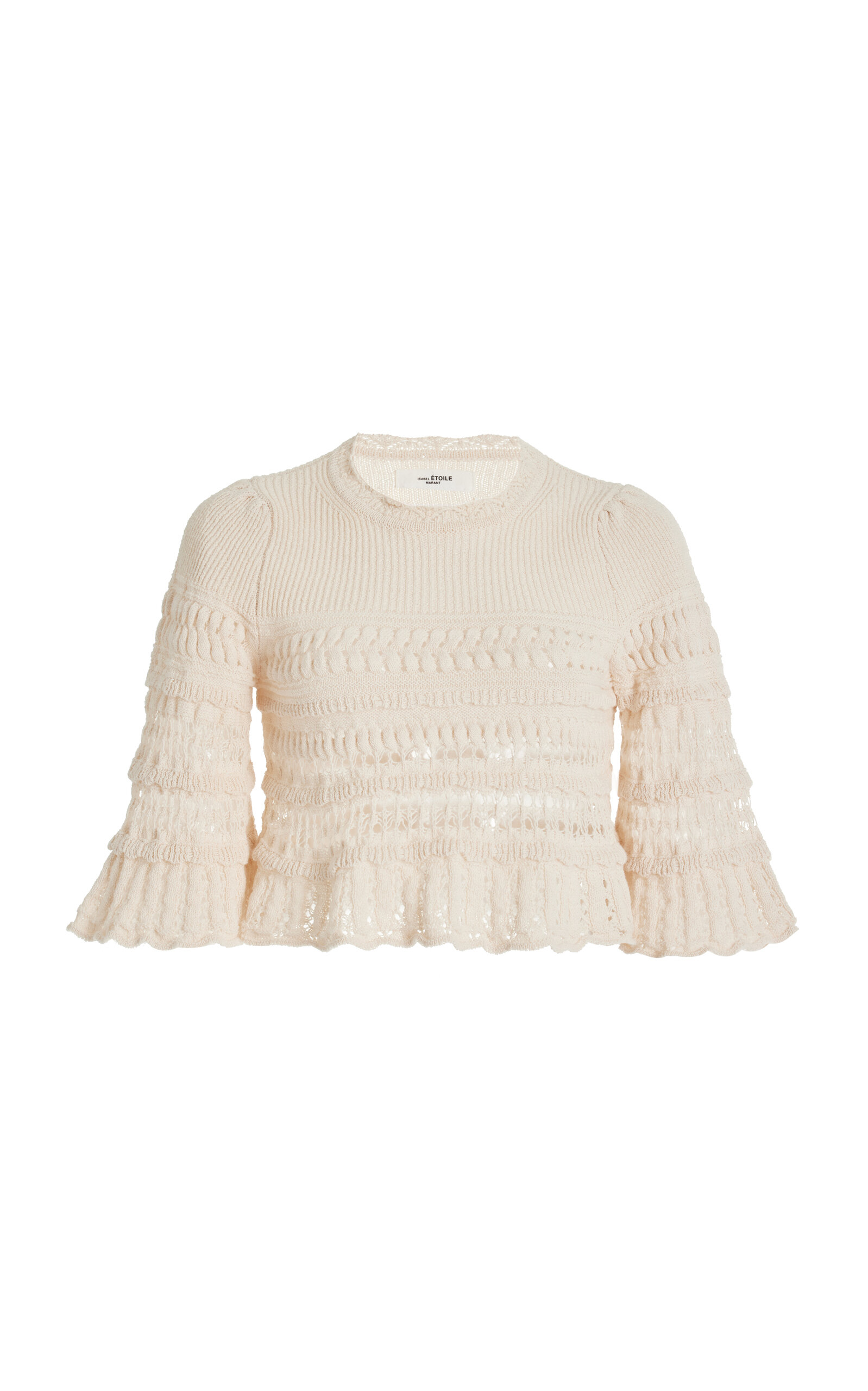 ISABEL MARANT ÉTOILE FRIZZY KNIT COTTON CROP TOP