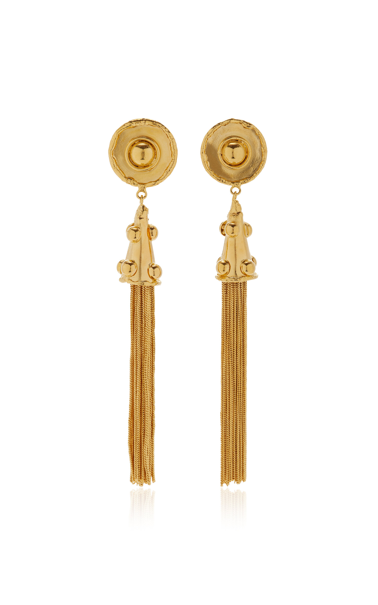 Sylvia Toledano Pompon 22k Gold-plated Earrings