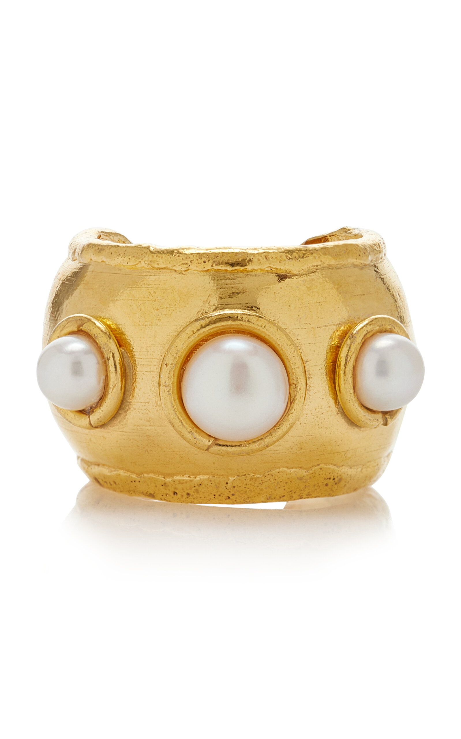 Sylvia Toledano Dune 22k Gold-plated Pearl Ring