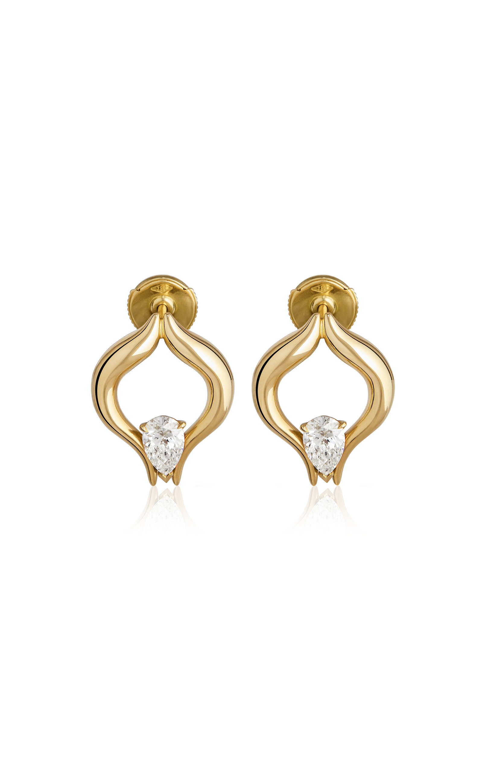 18k Recycled Yellow Gold Eboris Twin Earrings