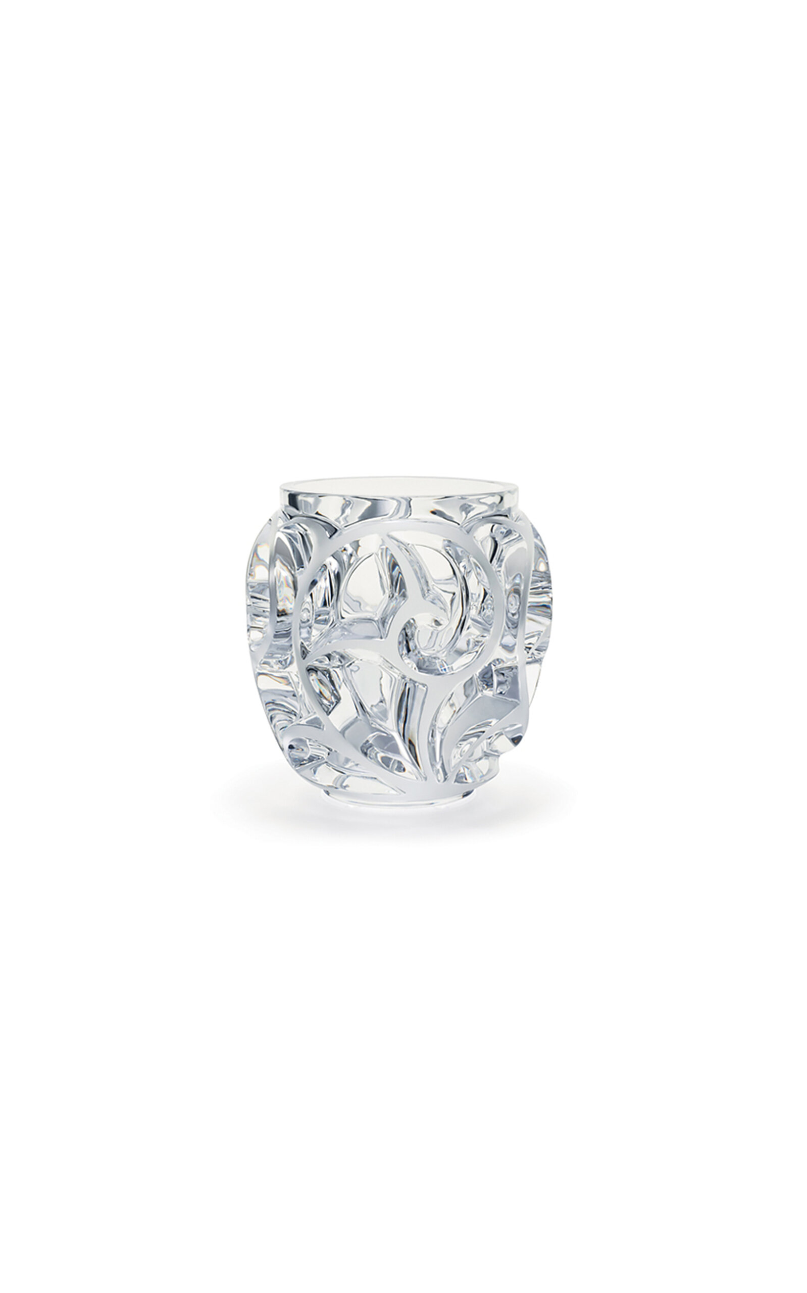 Shop Lalique Tourbillons Small Crystal Vase In Clear