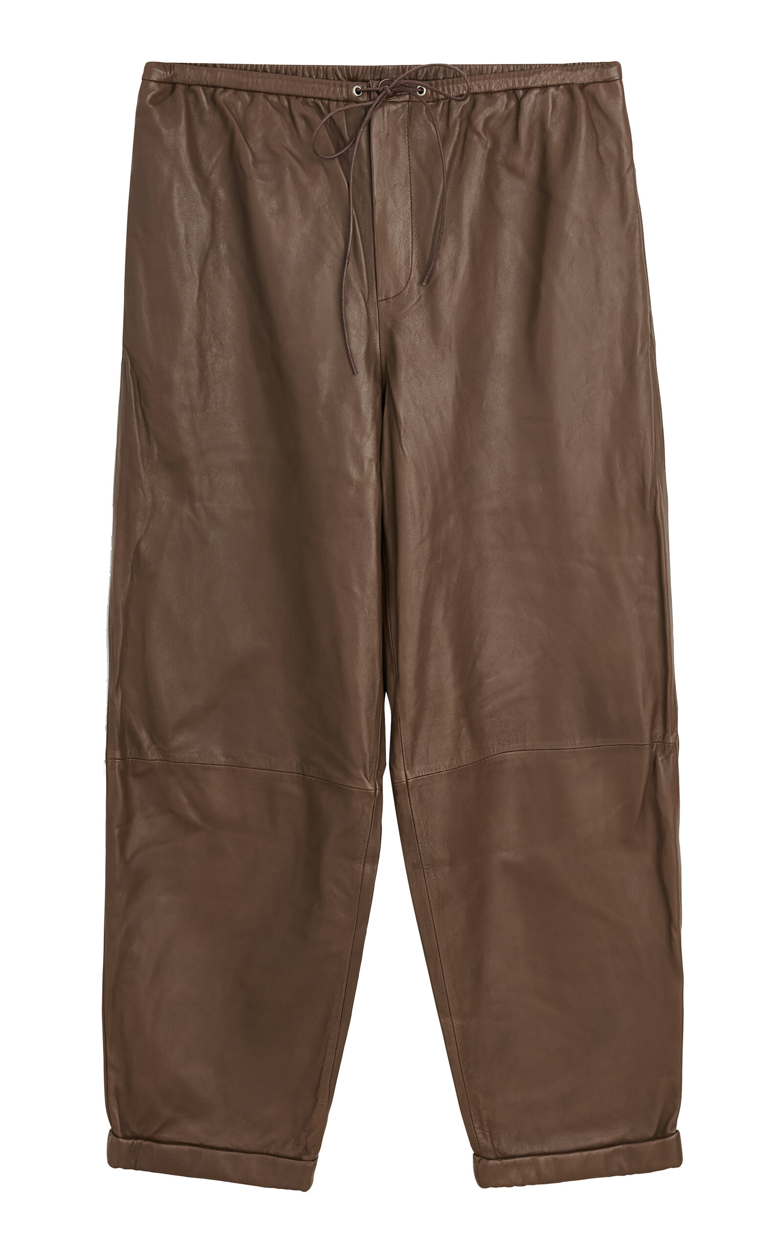 By Malene Birger Joanni Leather Trousers In Brown