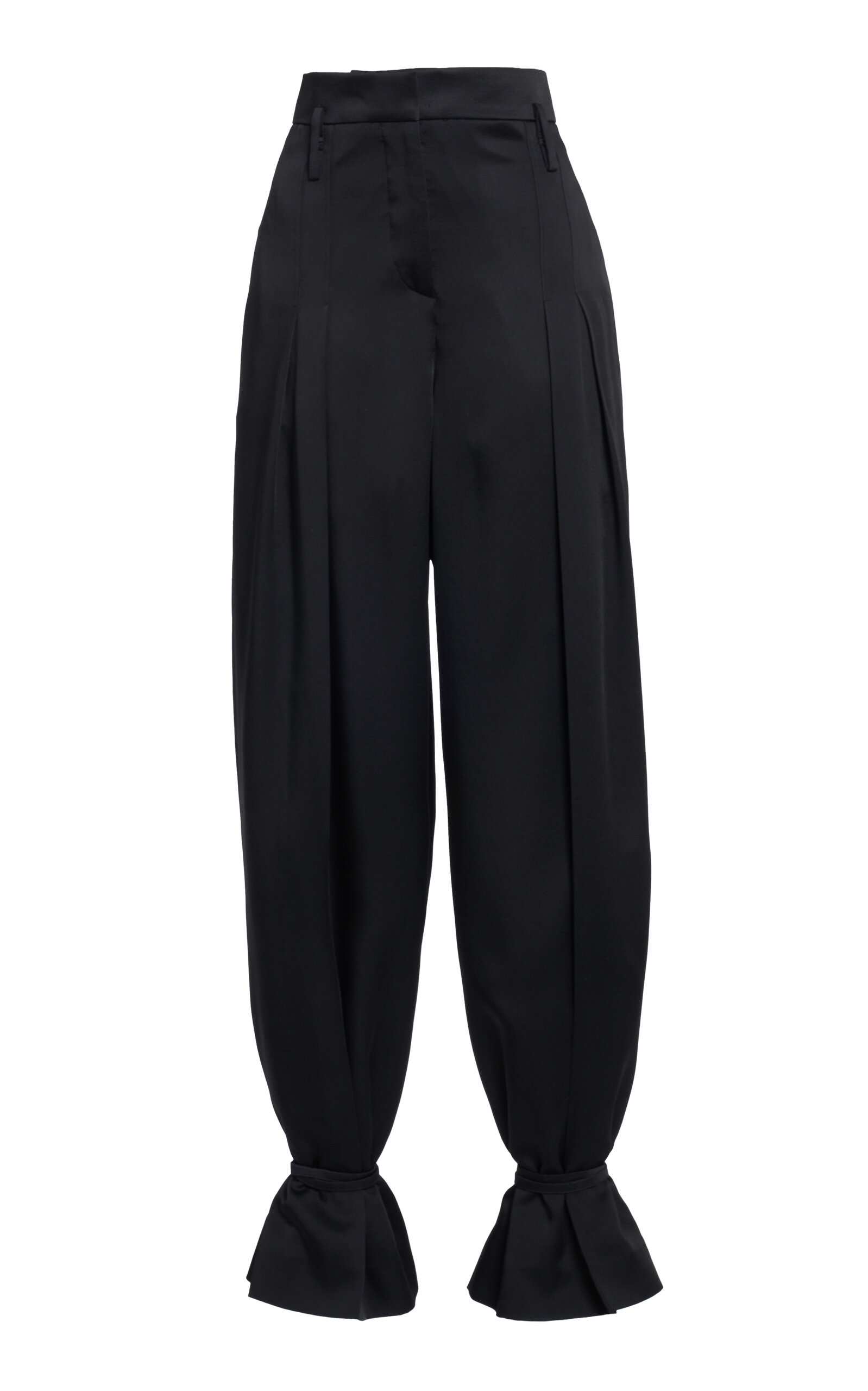 Jil Sander Cinched Straight-leg Trousers In Black
