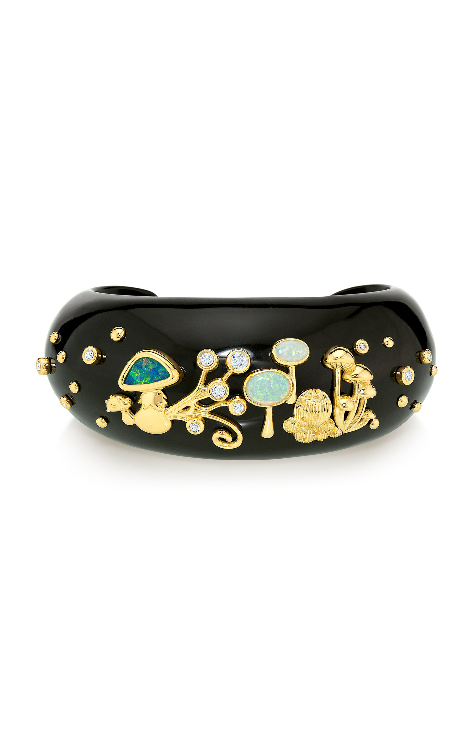 Sauer 18k Yellow Gold Psilocybin Bracelet In Black