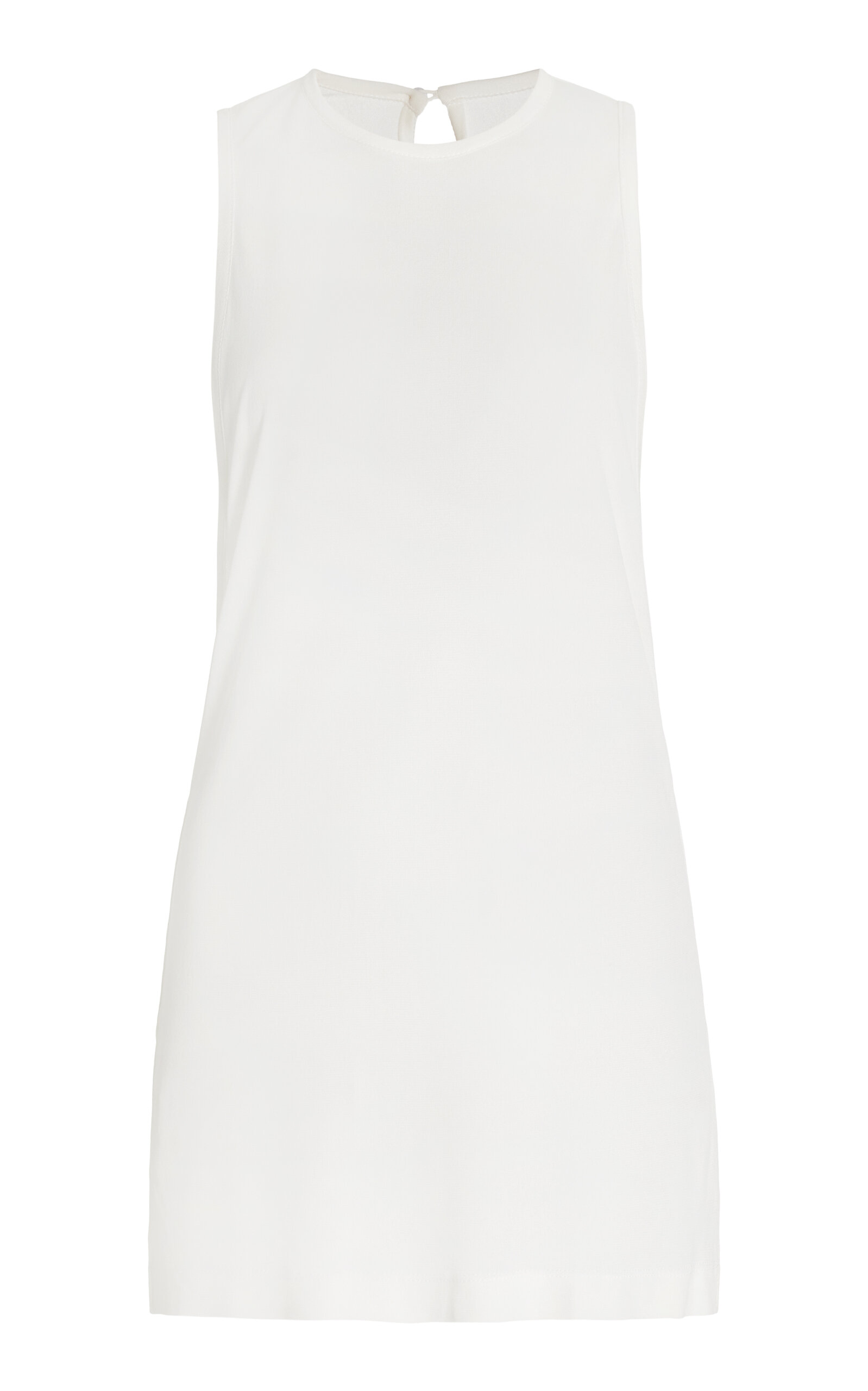 Brandon Maxwell Sleeveless Shirt Gown In White