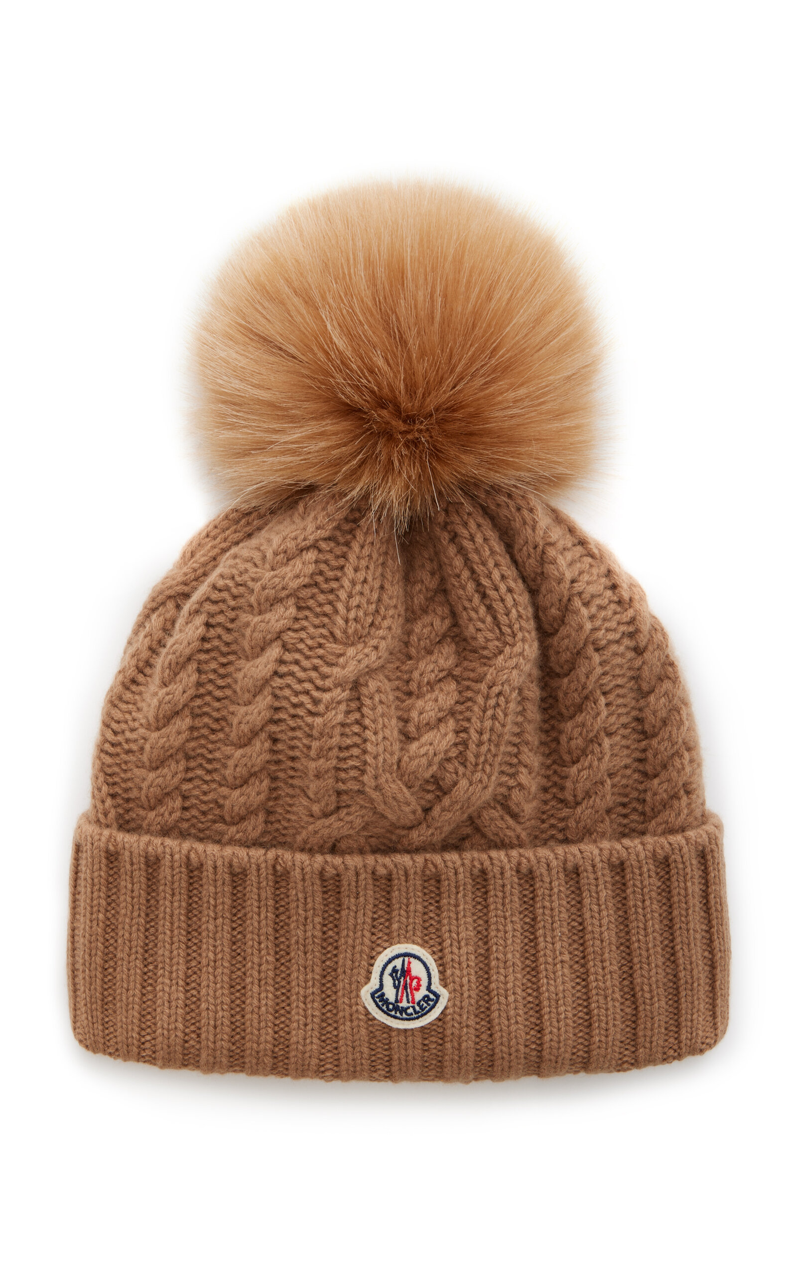 Fur-Trimmed Ribbed-Knit Wool Beanie