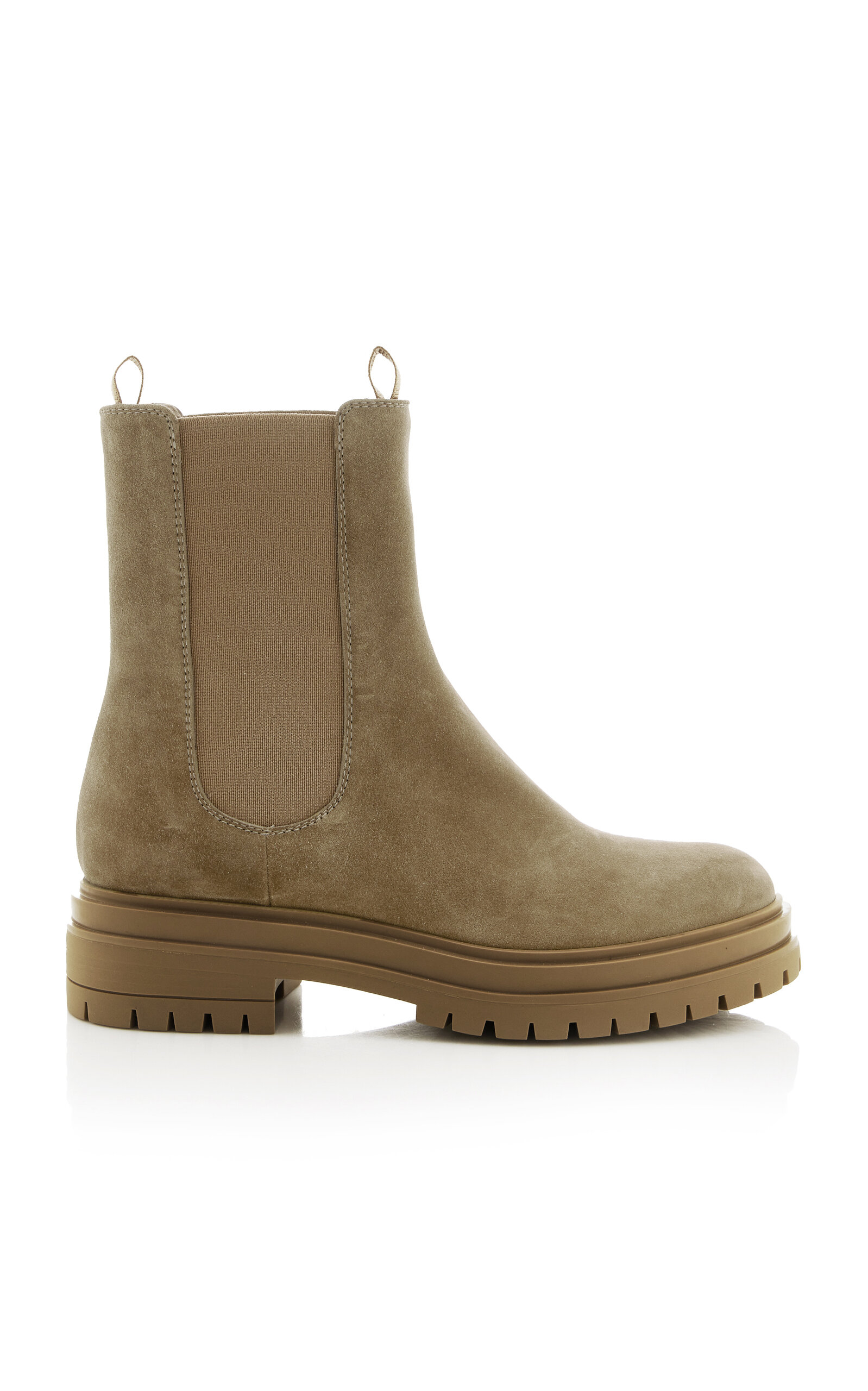 Shop Gianvito Rossi Chester Suede Chelsea Boots In Tan