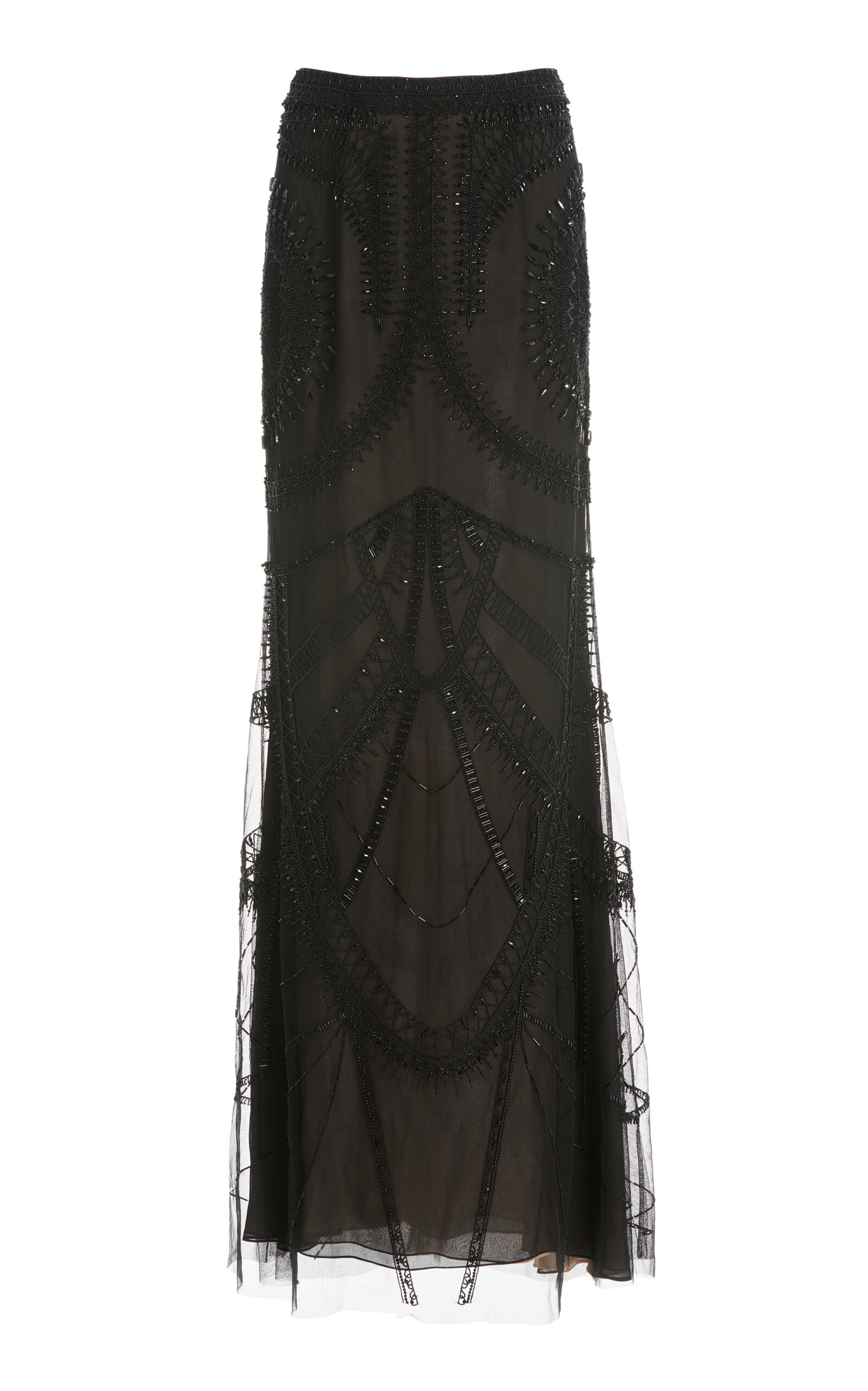 Exclusive Dessiner La Dentelle Beaded Tulle Maxi Skirt