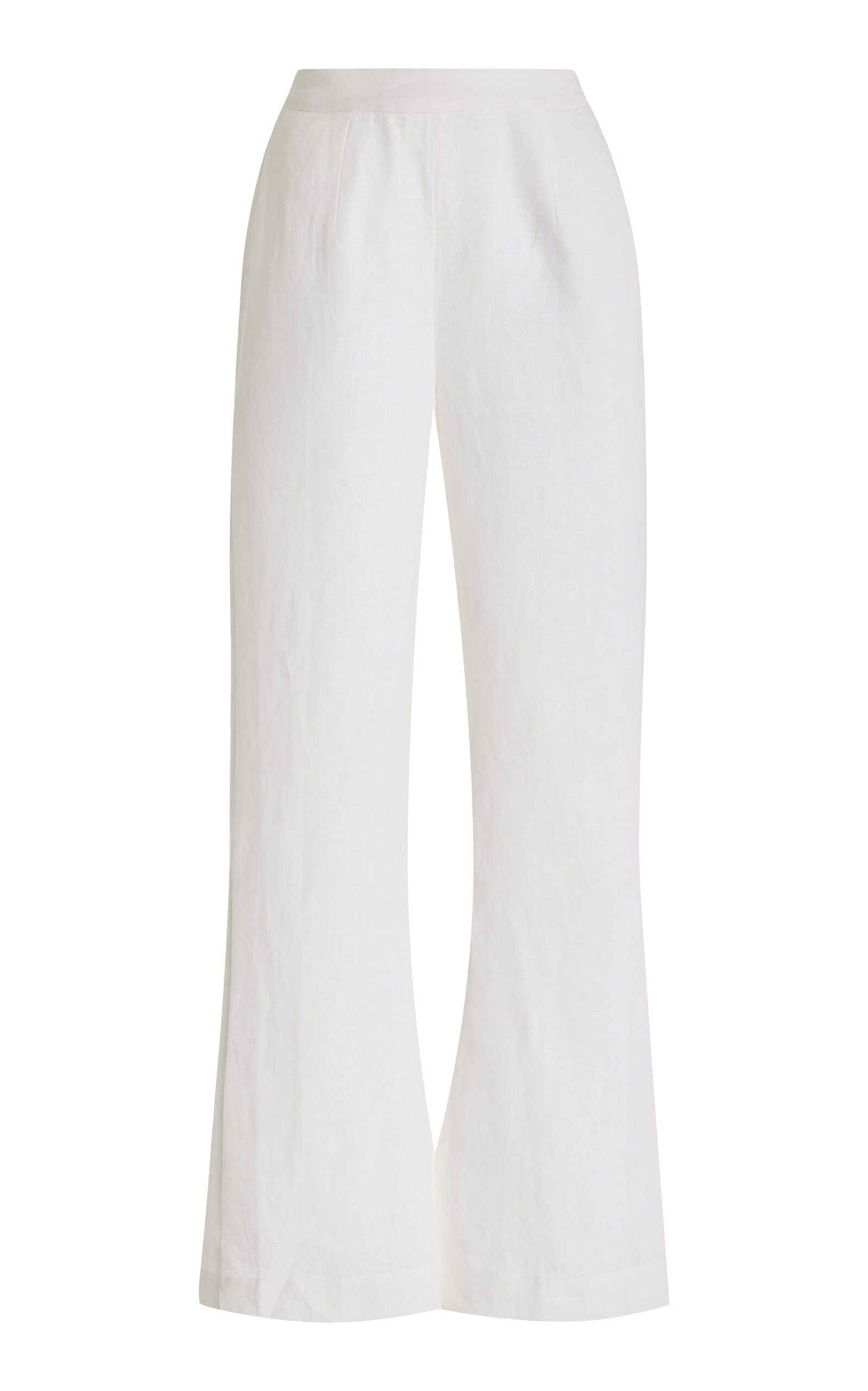 Exclusive Tia High-Waisted Linen Flared-Leg Pants