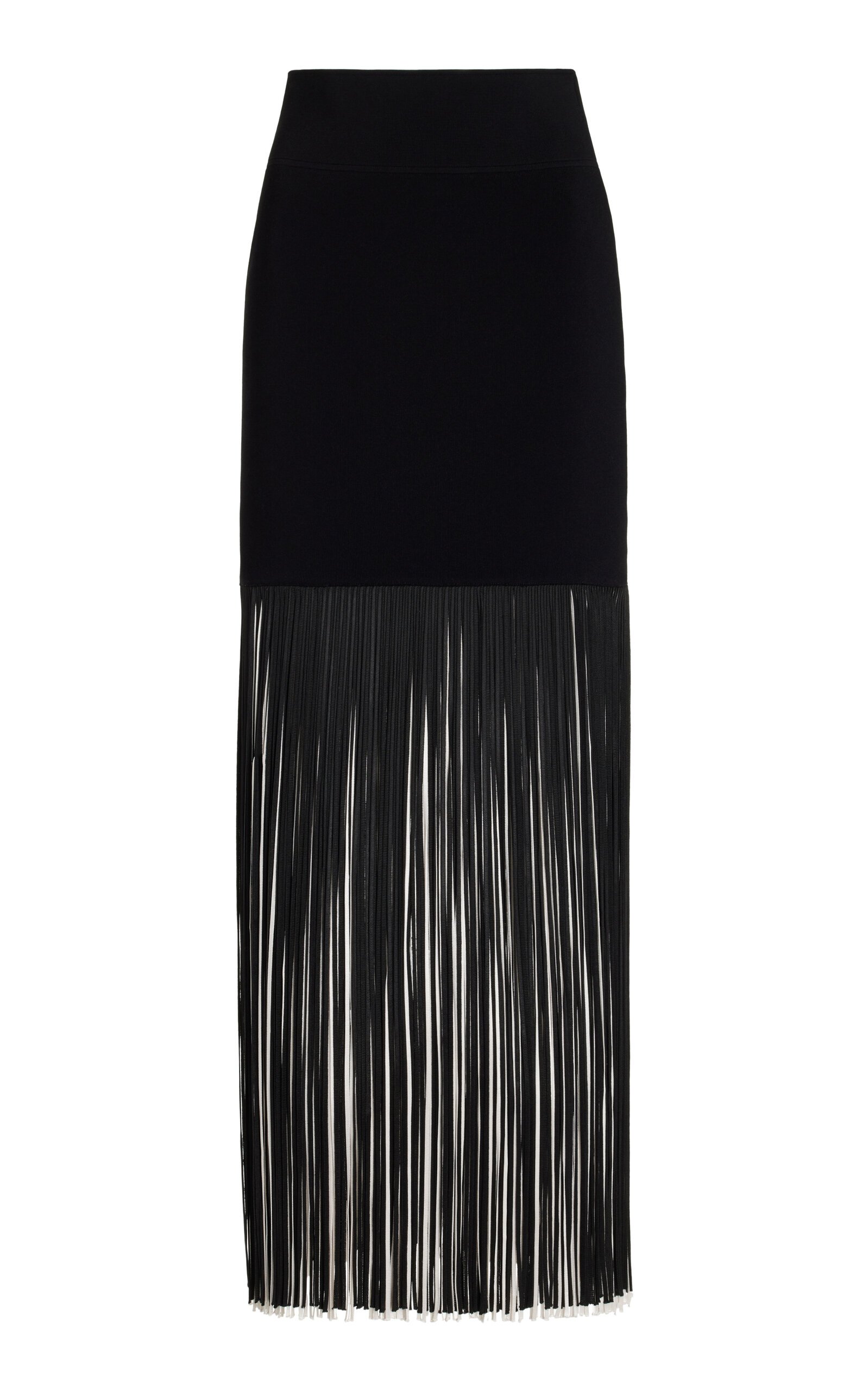 Mia Fringed Knit Maxi Skirt