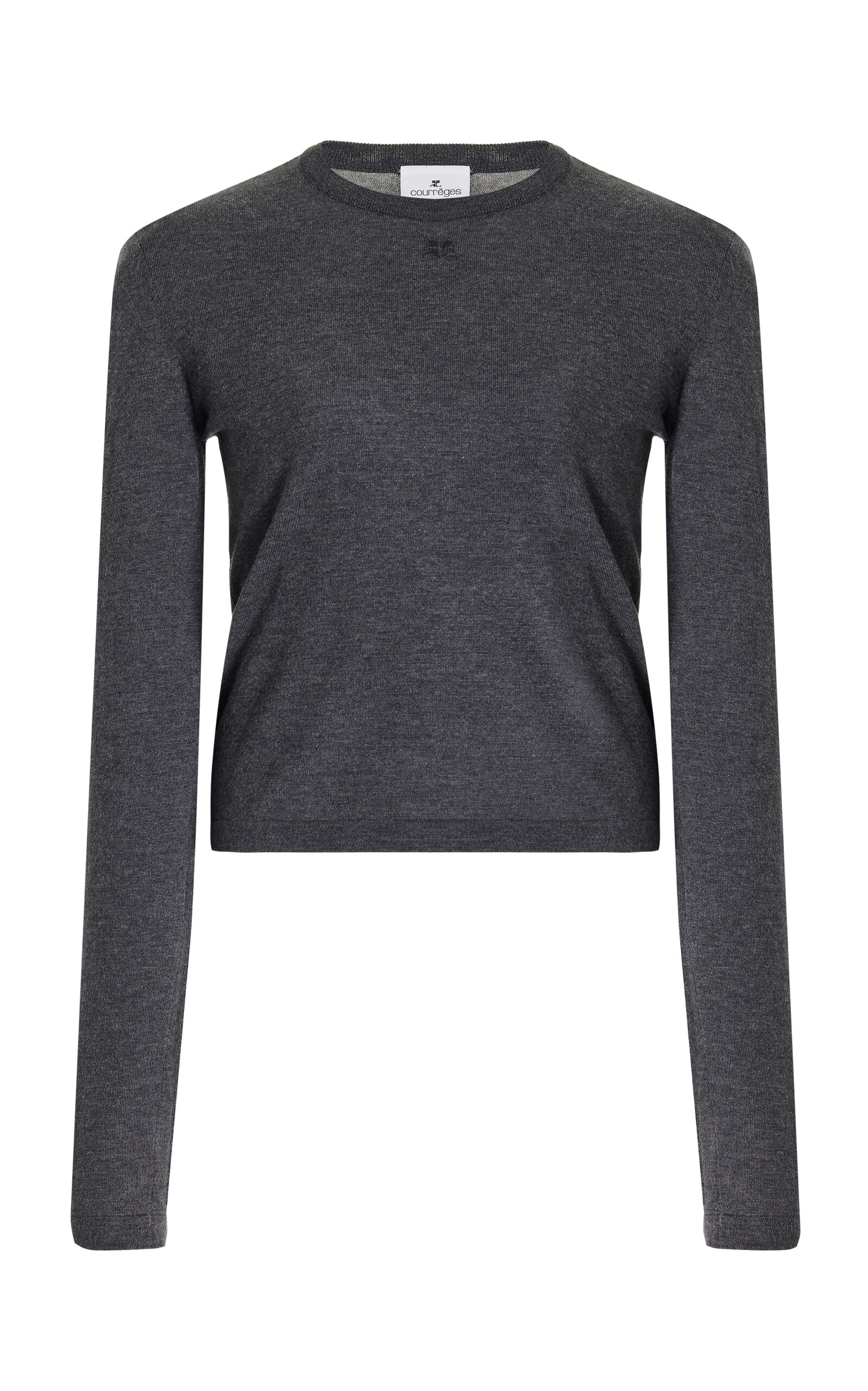 Courrã¨ges Wool-cotton Jumper In Grey