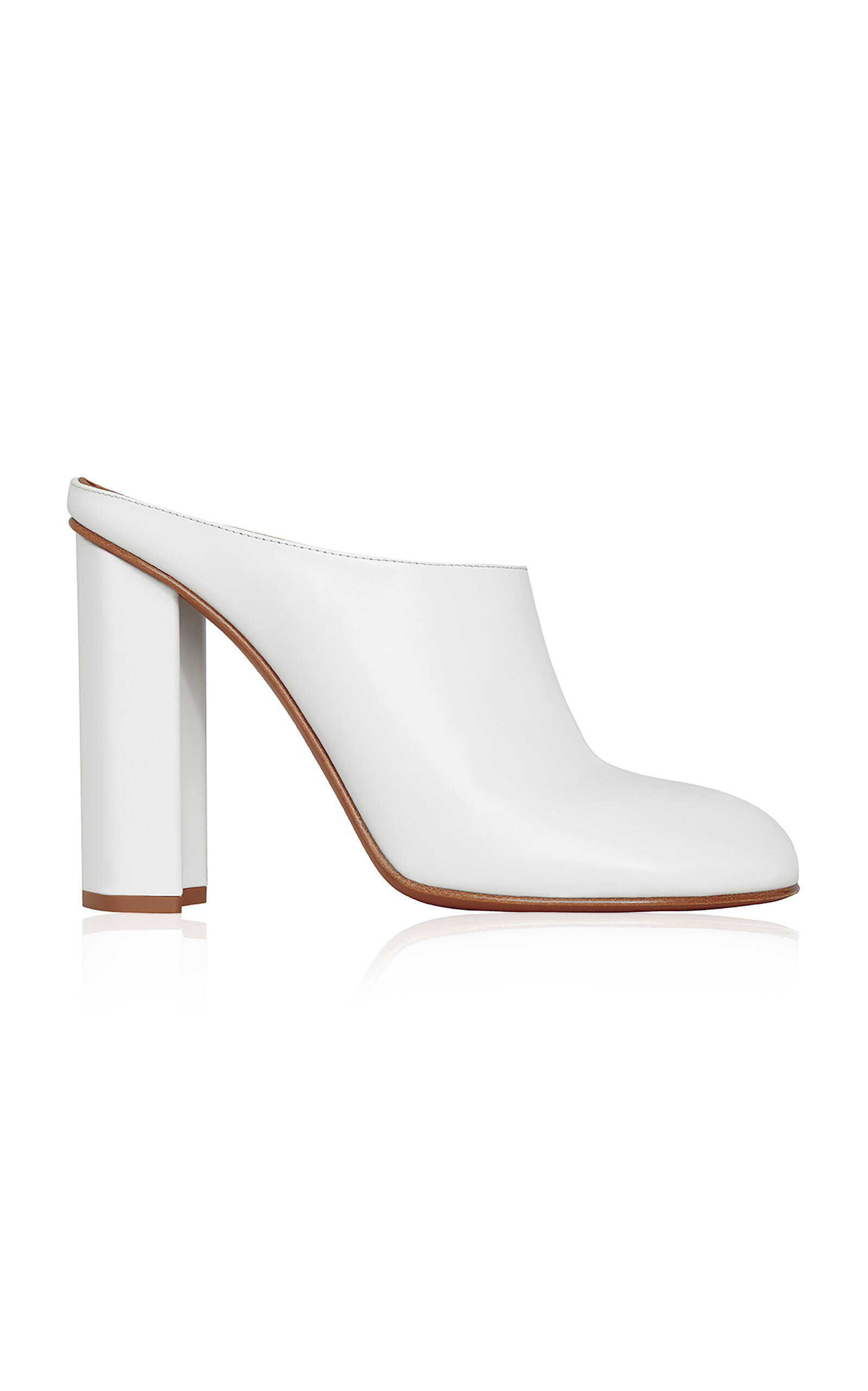 Alaïa Leather Mules In White