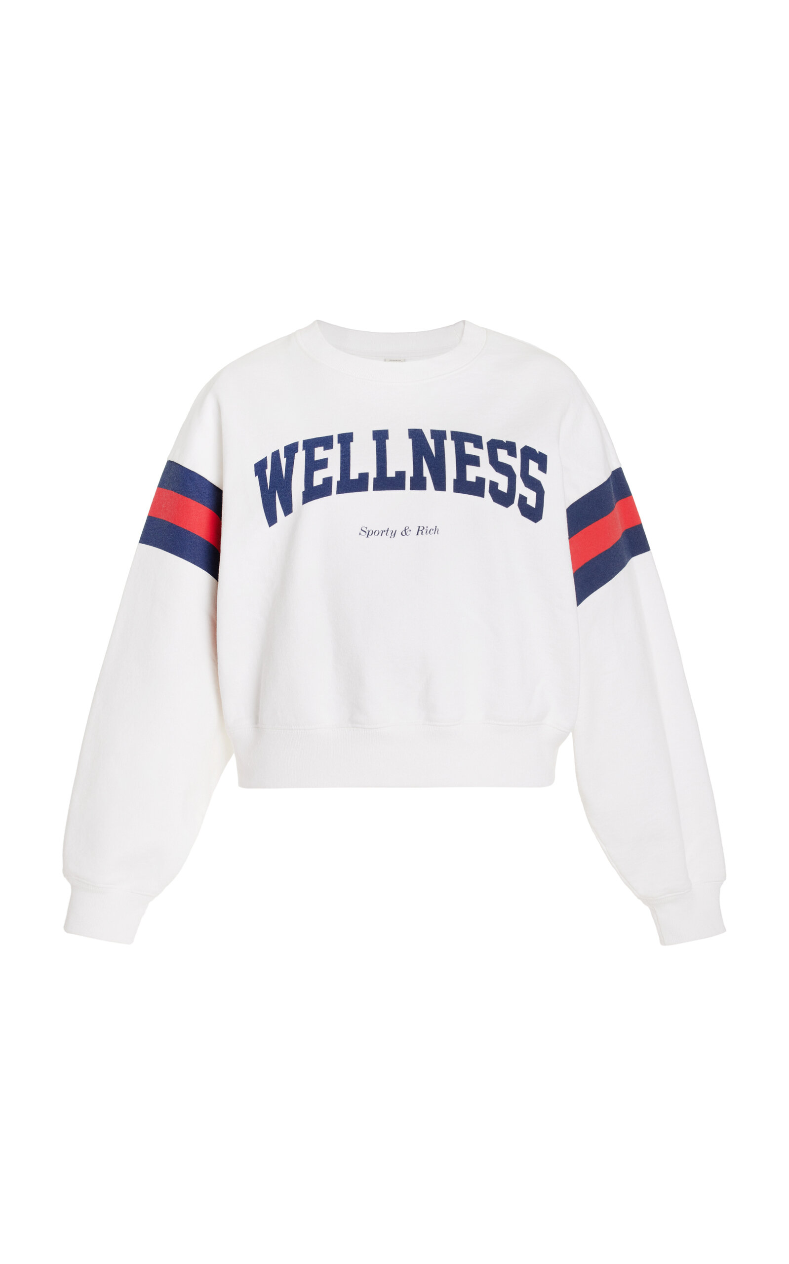 Shop Sporty And Rich Wellness Ivy Cotton Sweatshirt In White