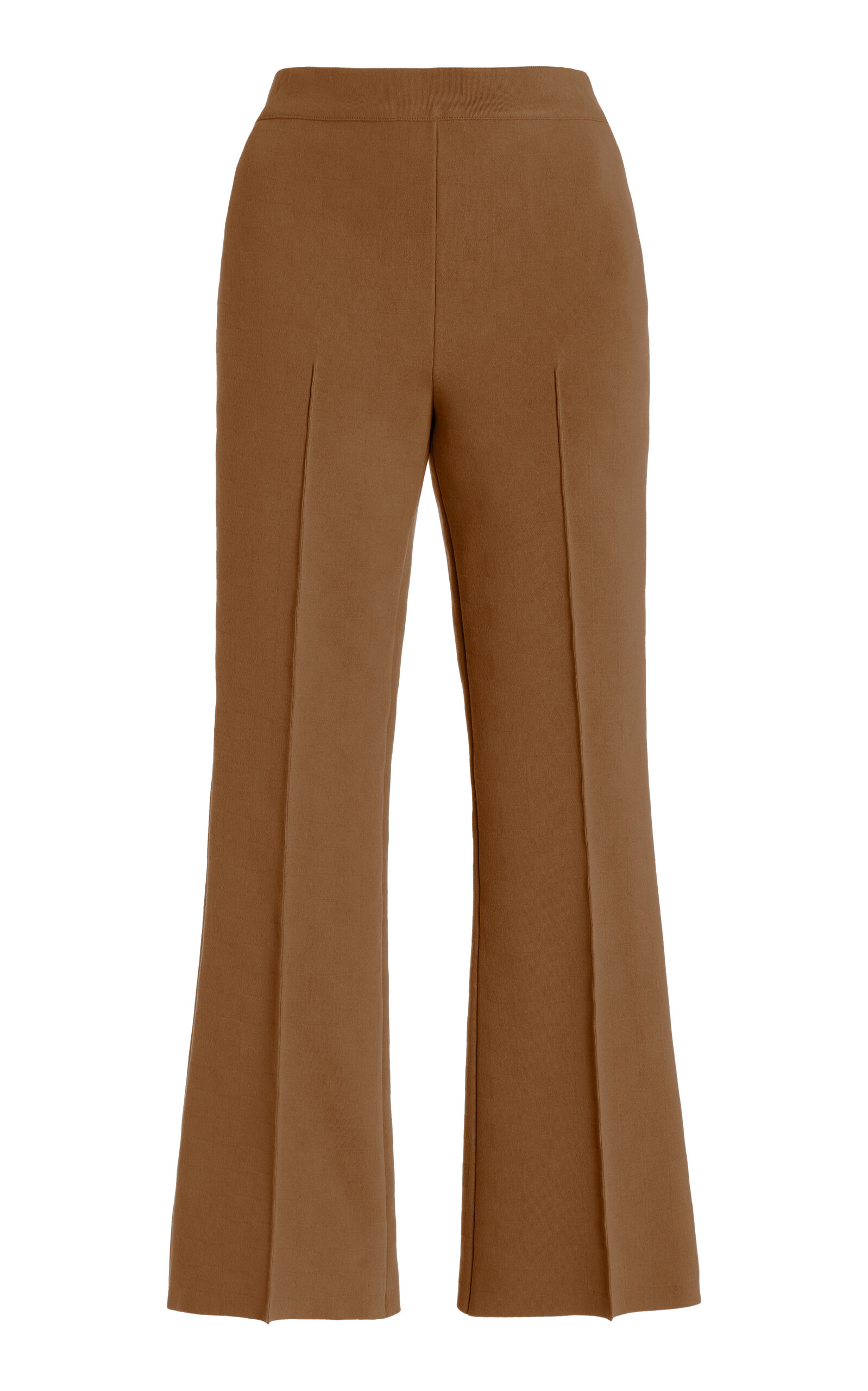 High Sport Exclusive Kick Flared Stretch-cotton Knit Trousers In Brown