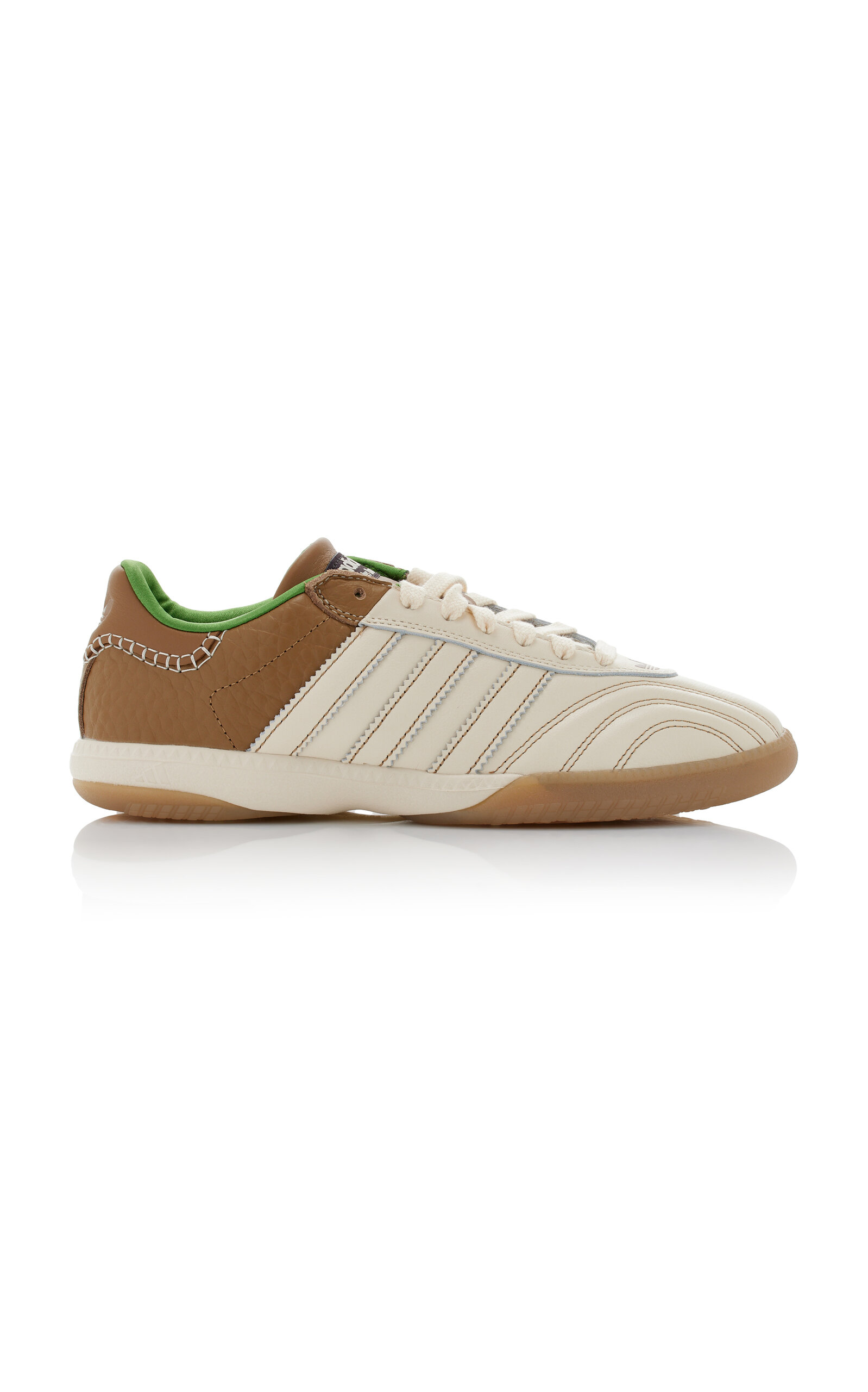 Shop Adidas X Wales Bonner Samba Millennium Leather Sneakers In Tan