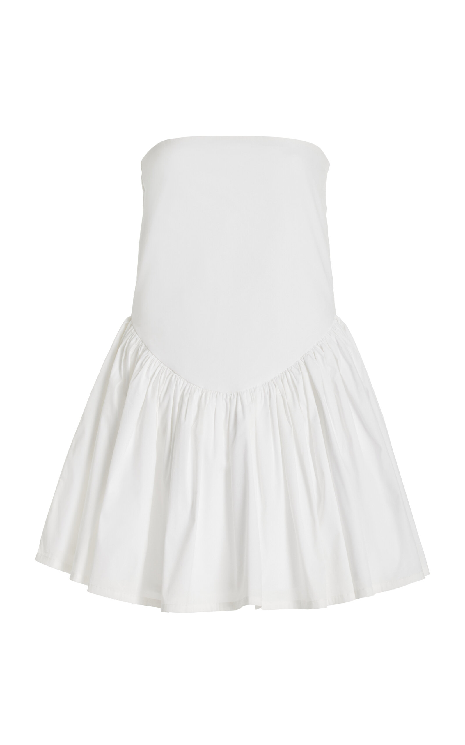 Marlies Grace Mar Ruffled Cotton-blend Mini Dress In White