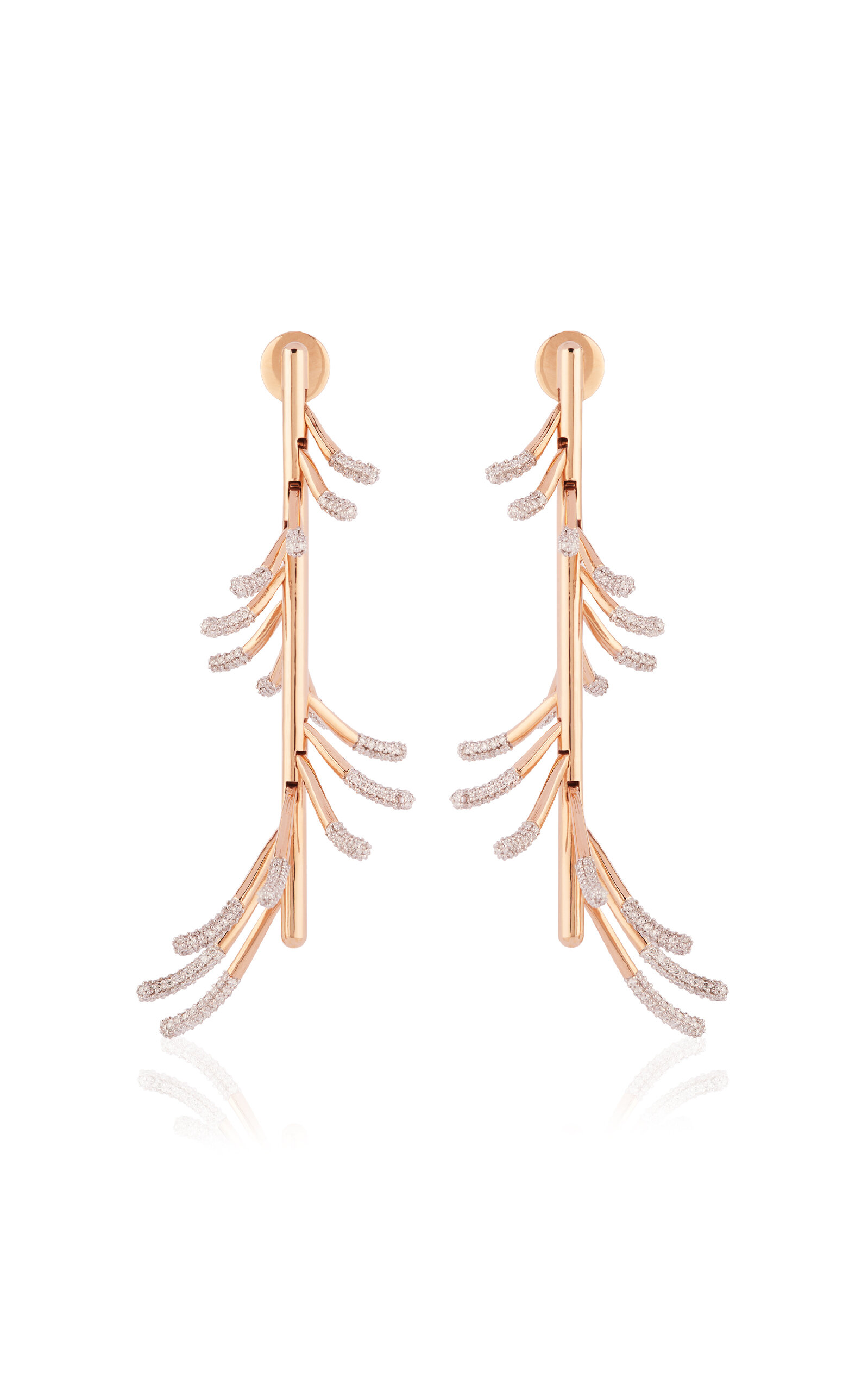 18k Rose Gold Imerpial Wave Earrings