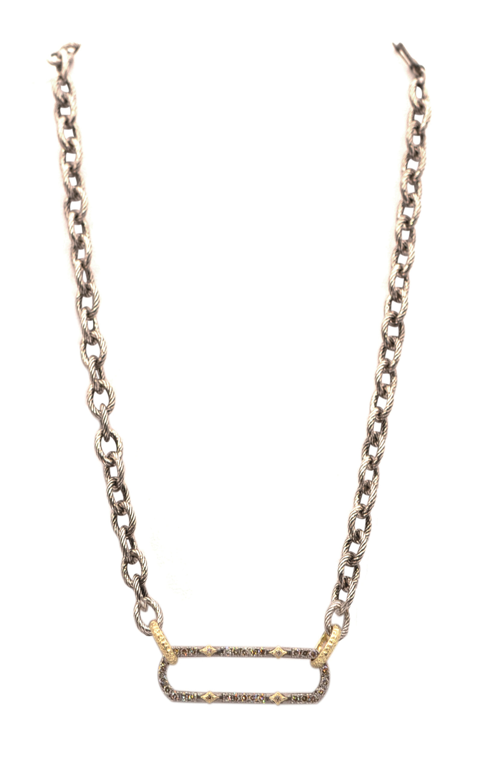 Shop Armenta Crivelli 18k Yellow Gold; Sterling Silver Diamond Necklace