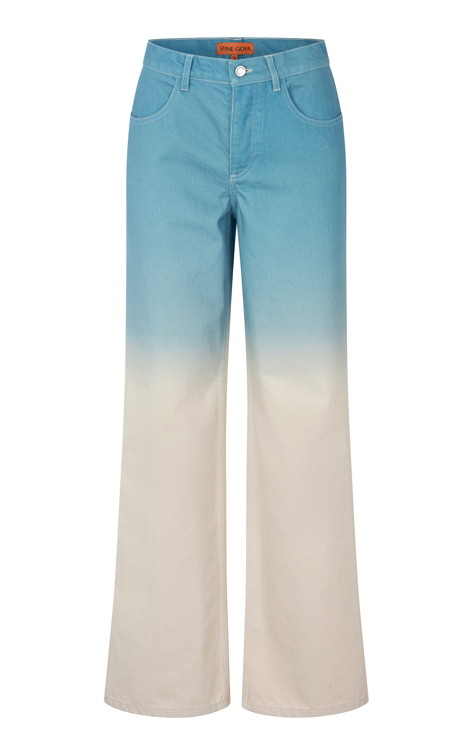 Stine Goya Joelle Ombre Wide-leg Denim Pants In Light Wash