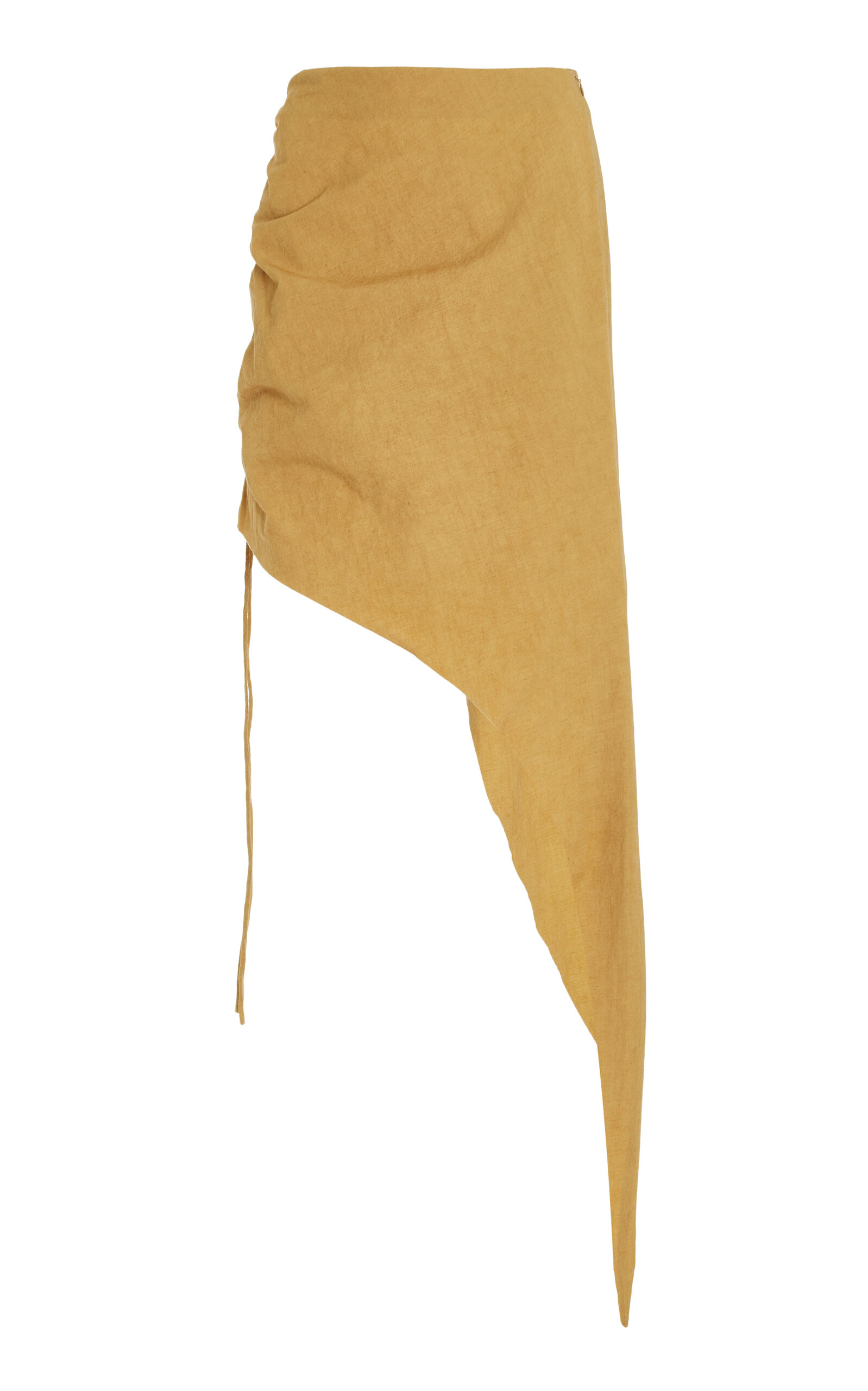 Tg Botanical Waistcoata Asymmetrical Cotton-blend Skirt In Yellow