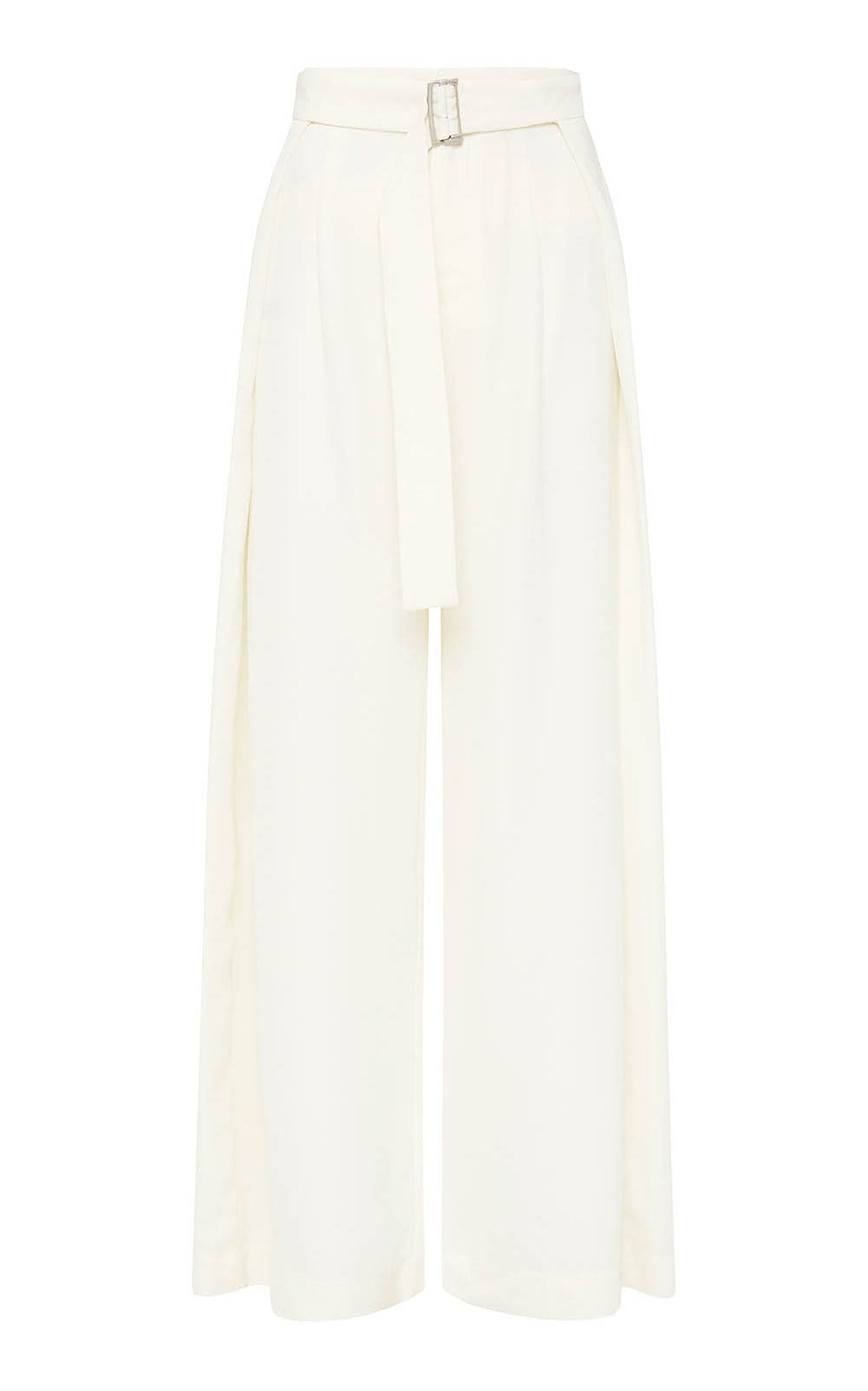 Fold Twiill Wide-Leg Pants