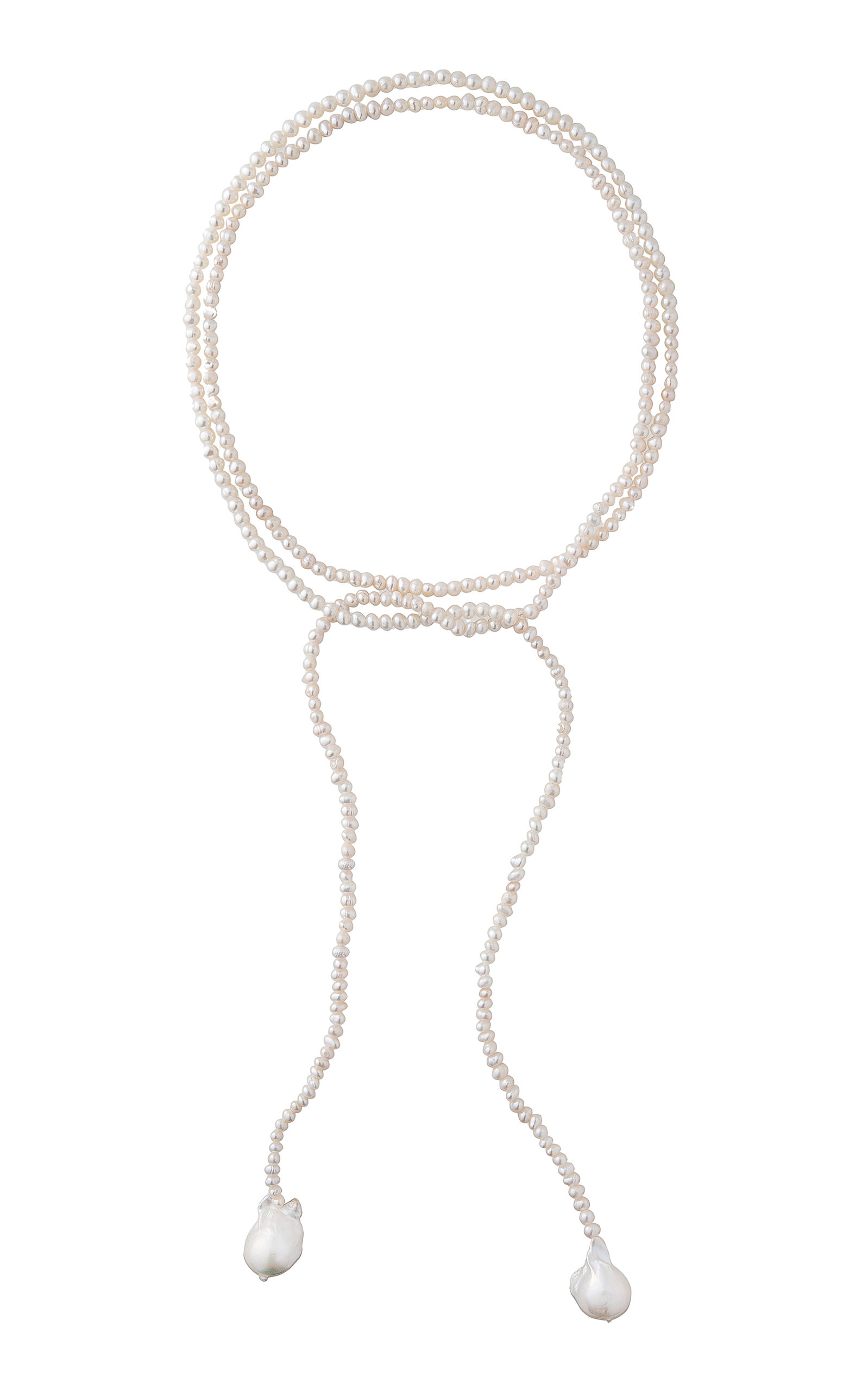 Eliou Luani Pearl Wrap Necklace In White