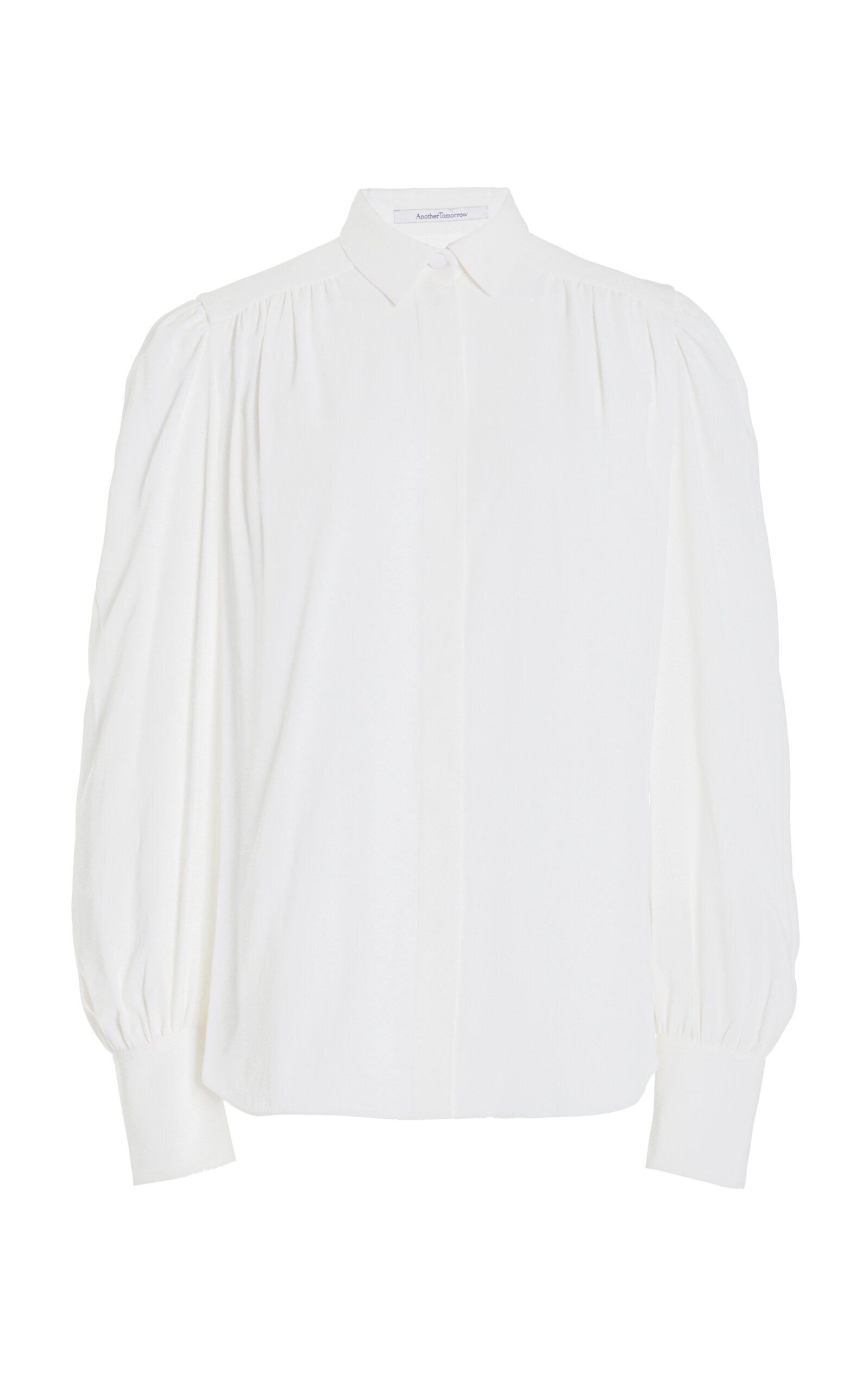 Gathered Crepe Shirt